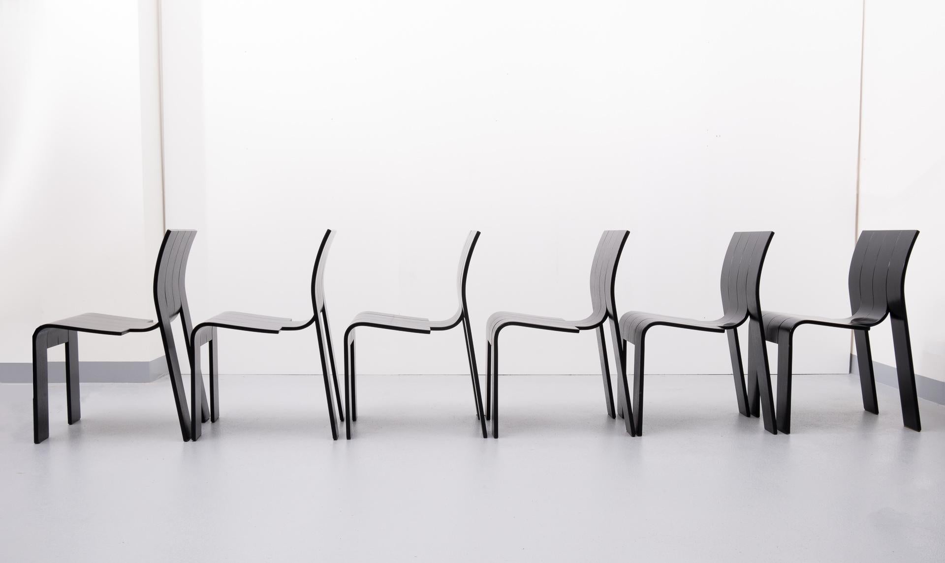 6 Strip Chairs Gijs Bakker, 1974, Holland 2