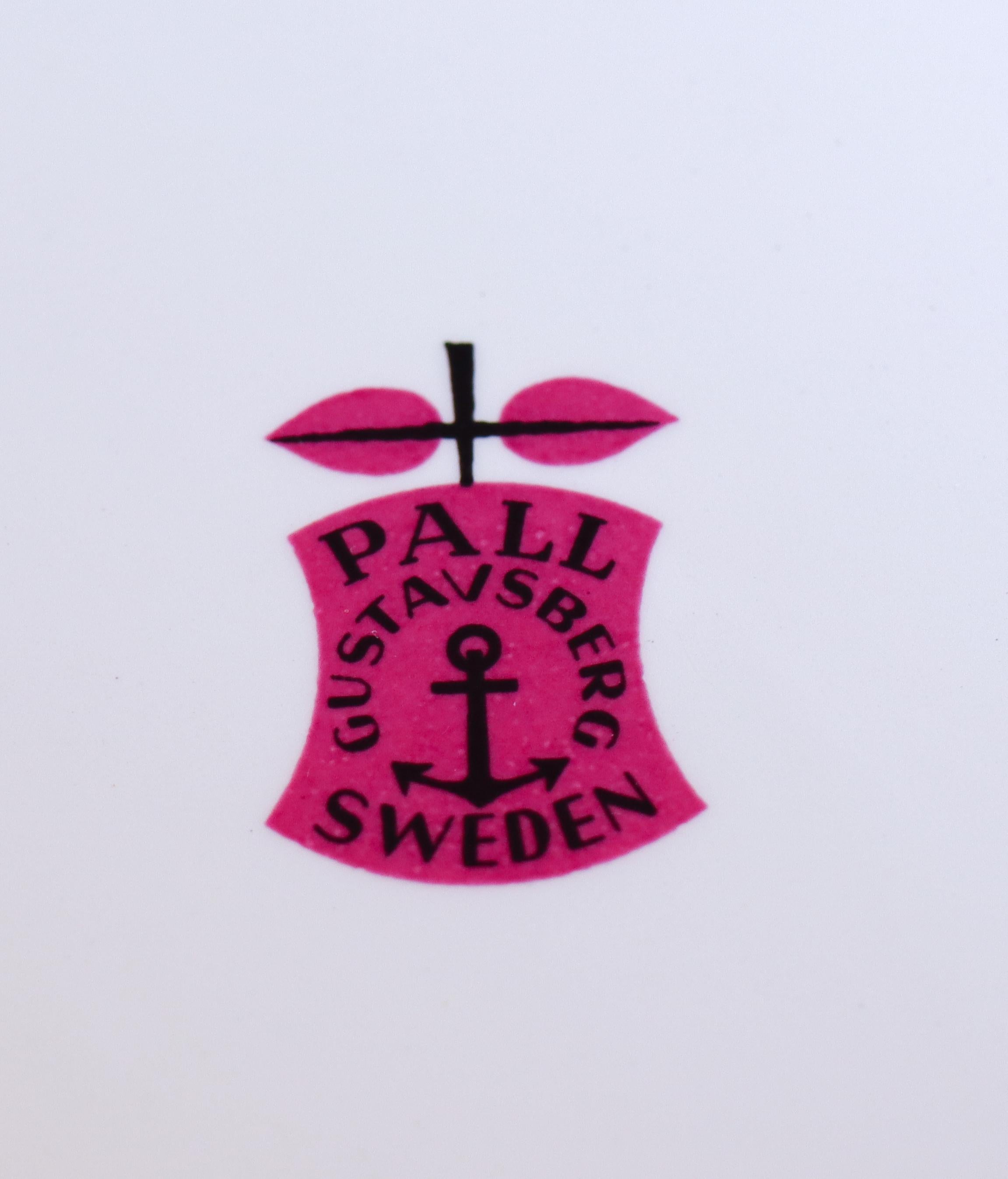 4 Super Rare Dinner Plates - Pall - Stig Lindberg - Gustavsberg 1963 For Sale 2