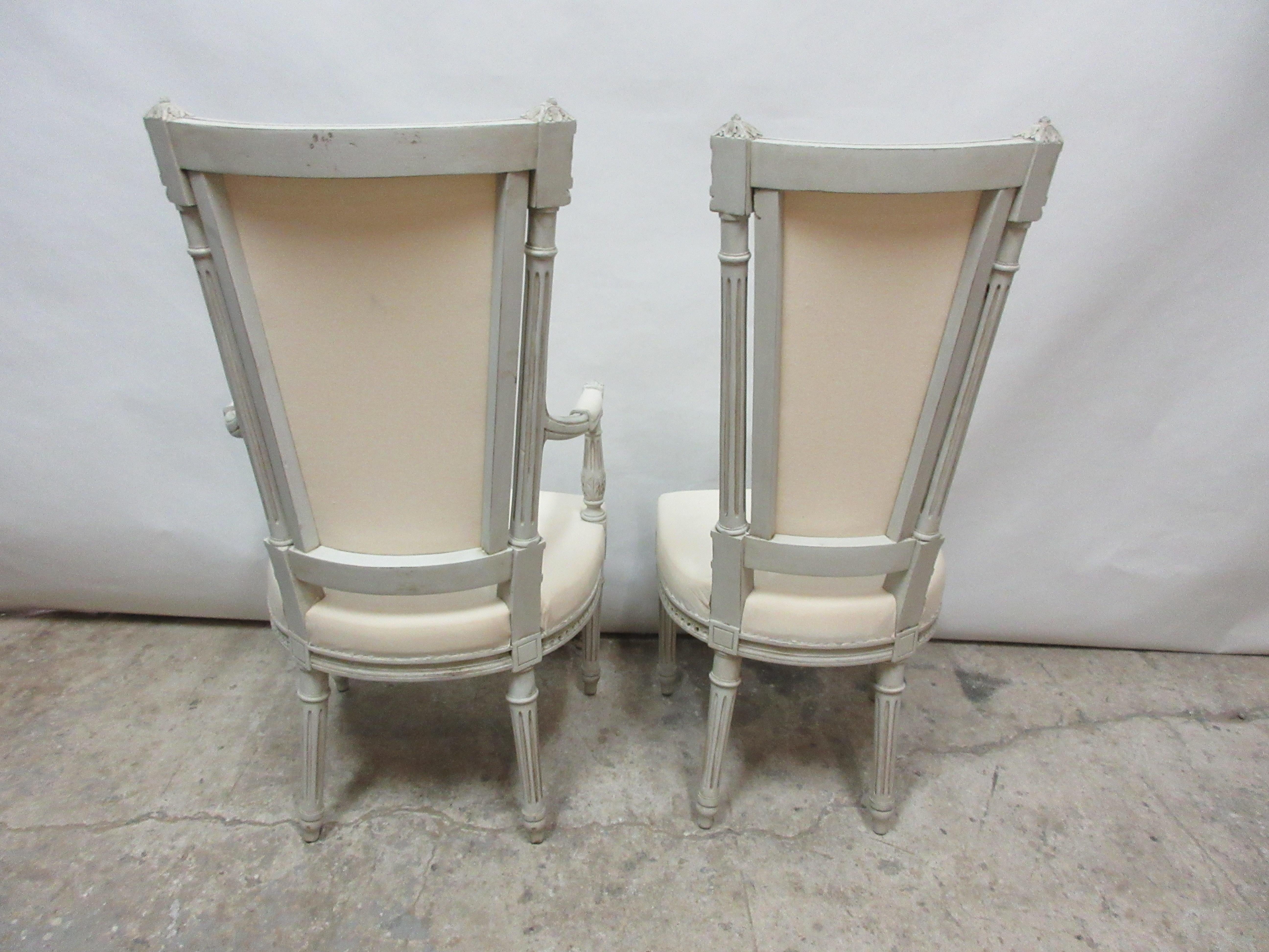 Early 20th Century 6 Swedish Gustavian Dining Chairs For Sale