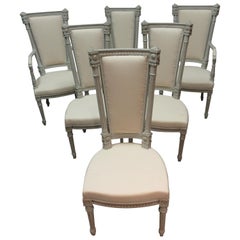 6 Swedish Gustavian Dining Chairs