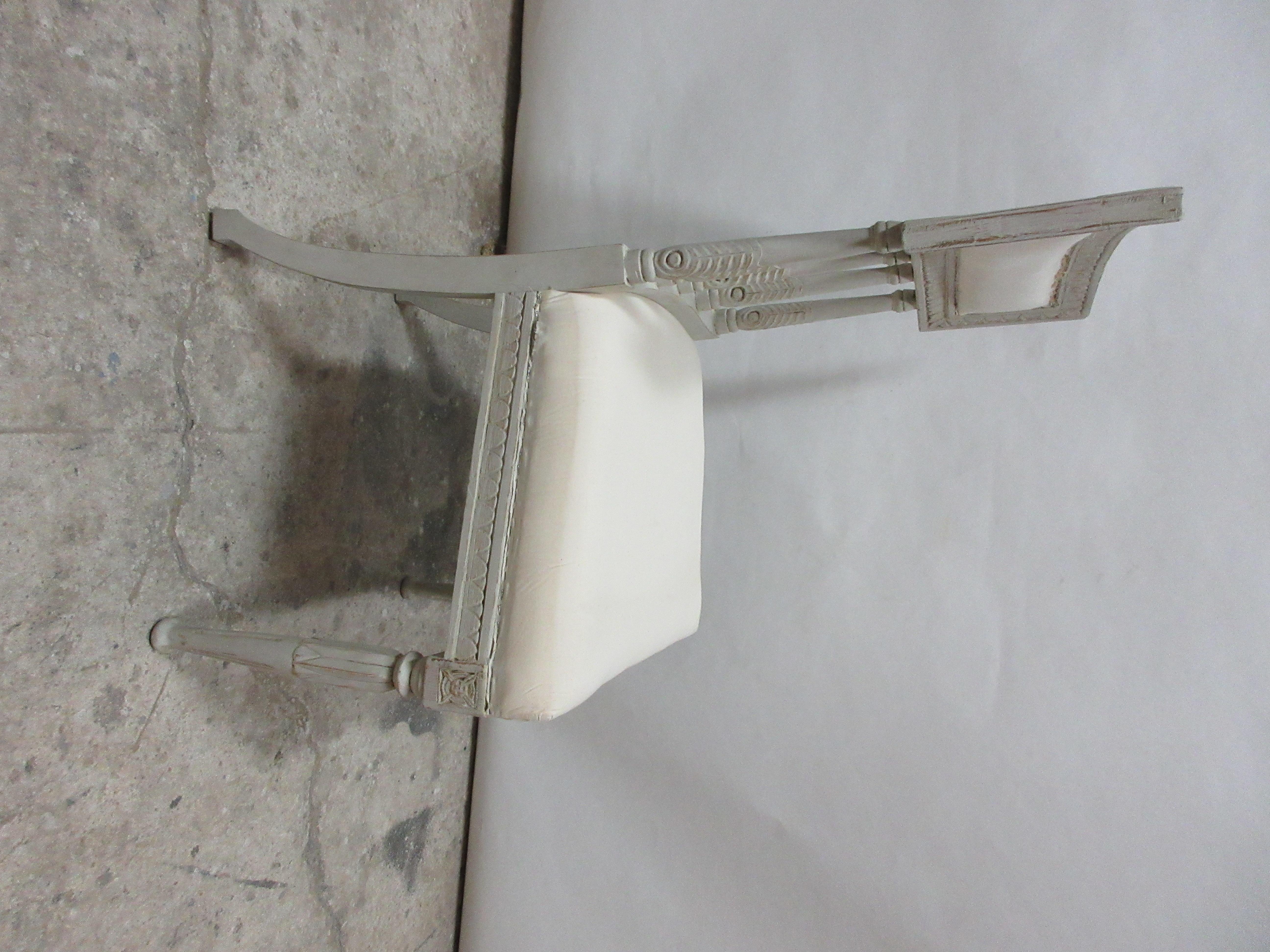 6 Swedish Gustavian Side Chairs In Distressed Condition In Hollywood, FL