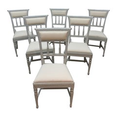 6 Swedish Gustavian Side Chairs