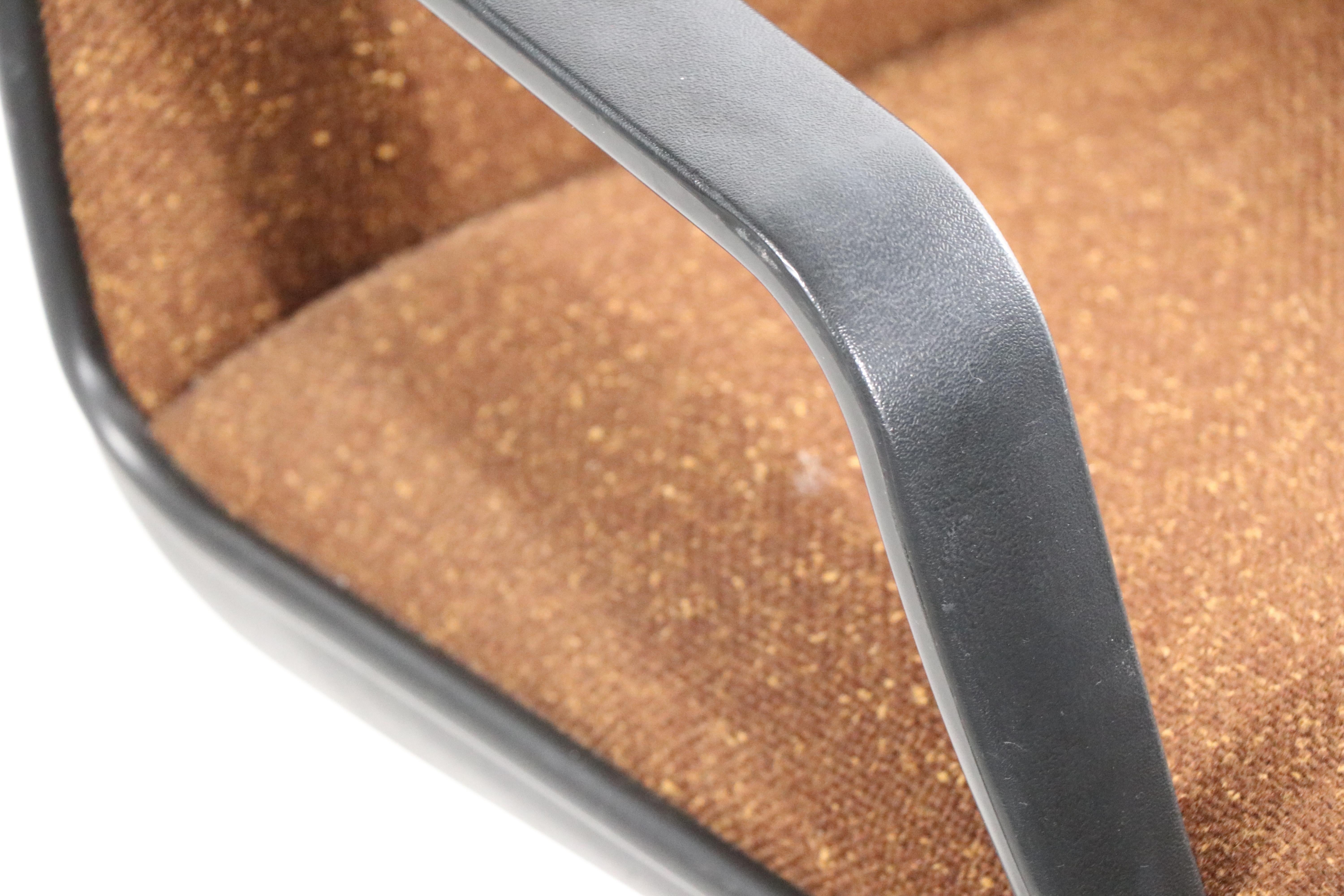 American 5 Swivel Office Arm  Chairs in Brown Tweed by Hon