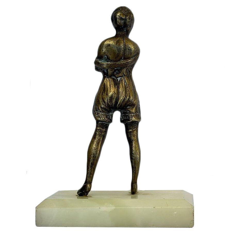 Americano Scultura in bronzo di nudo femminile Flapper alta 6