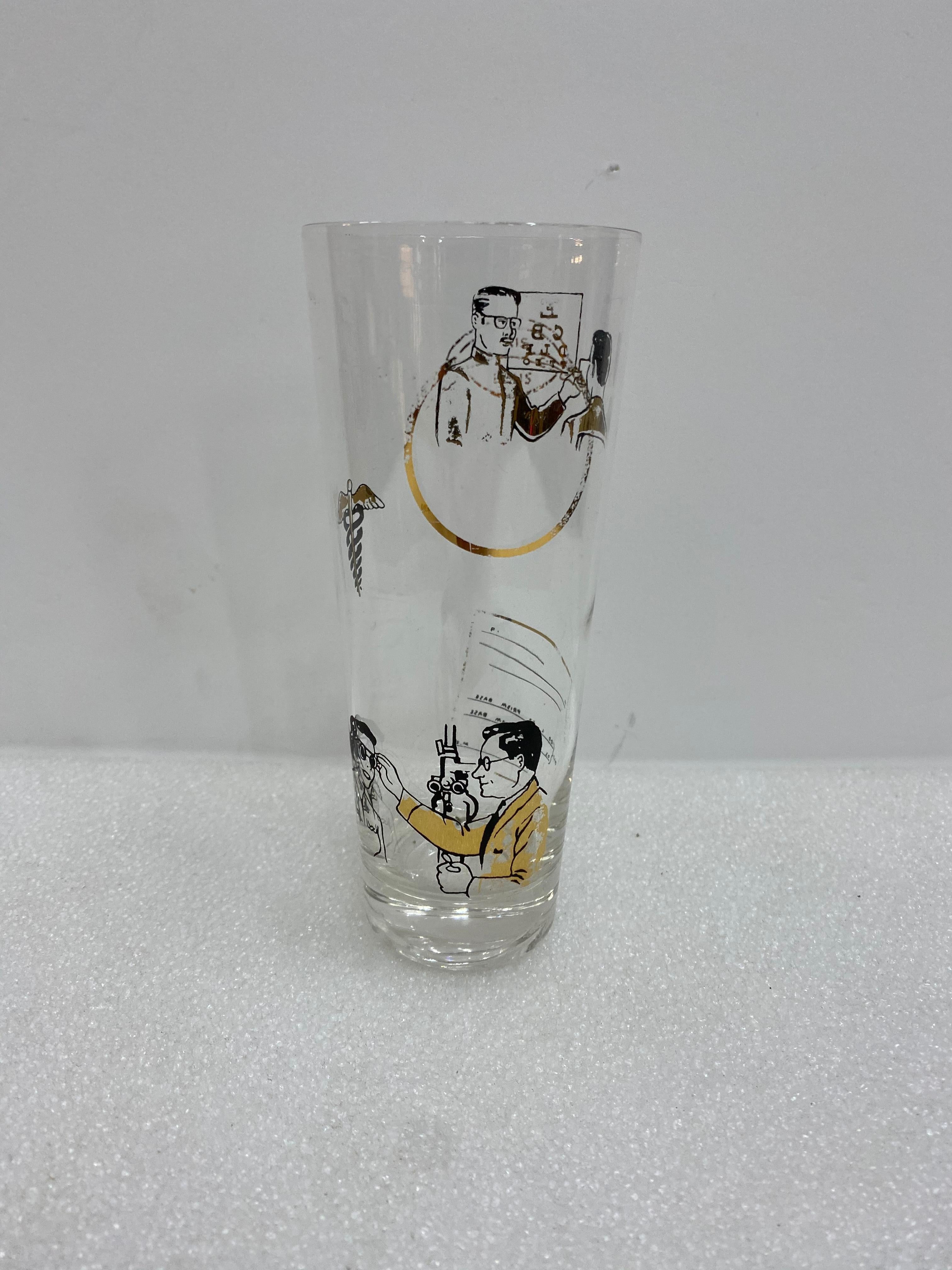 6 Tall Mid-Century Modern Highball Optometrist Glasses 5