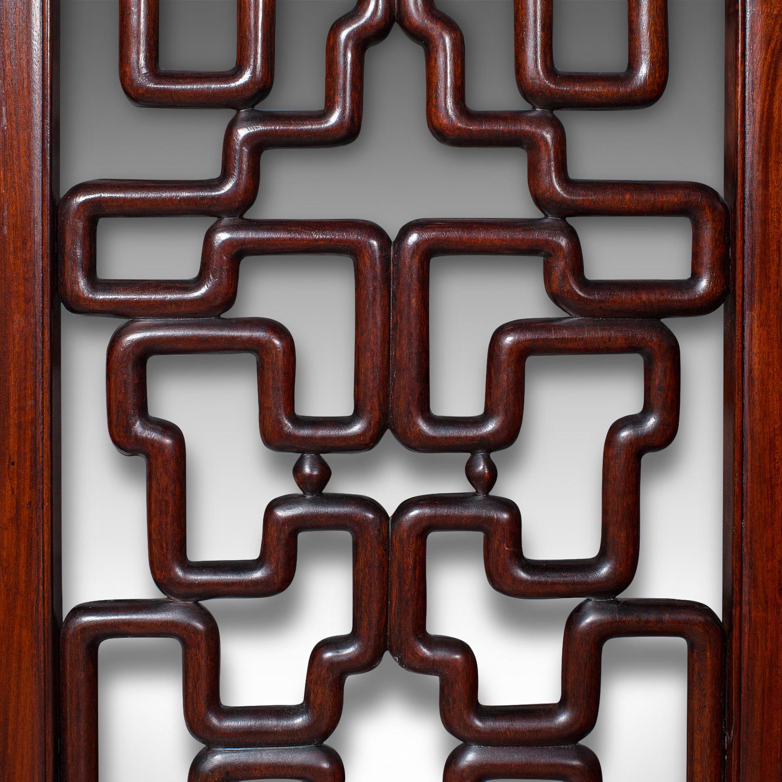 6' Tall Vintage Room Divider, Japanese, 4 Fold Screen, Mid Century, Circa 1950 For Sale 3