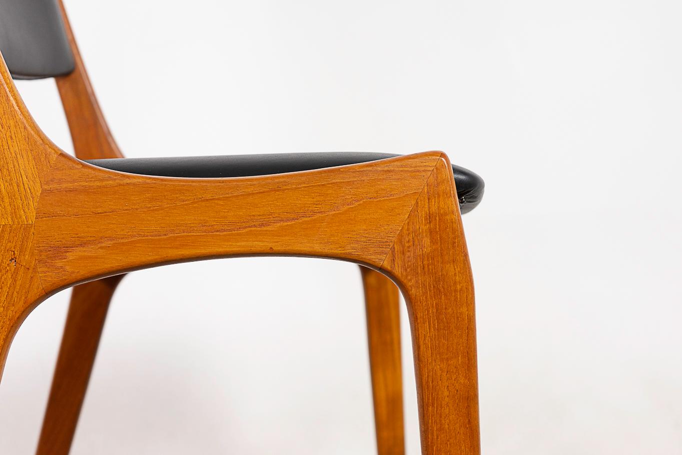 6 Teak Danish Modern Dining Chairs For Sale 2