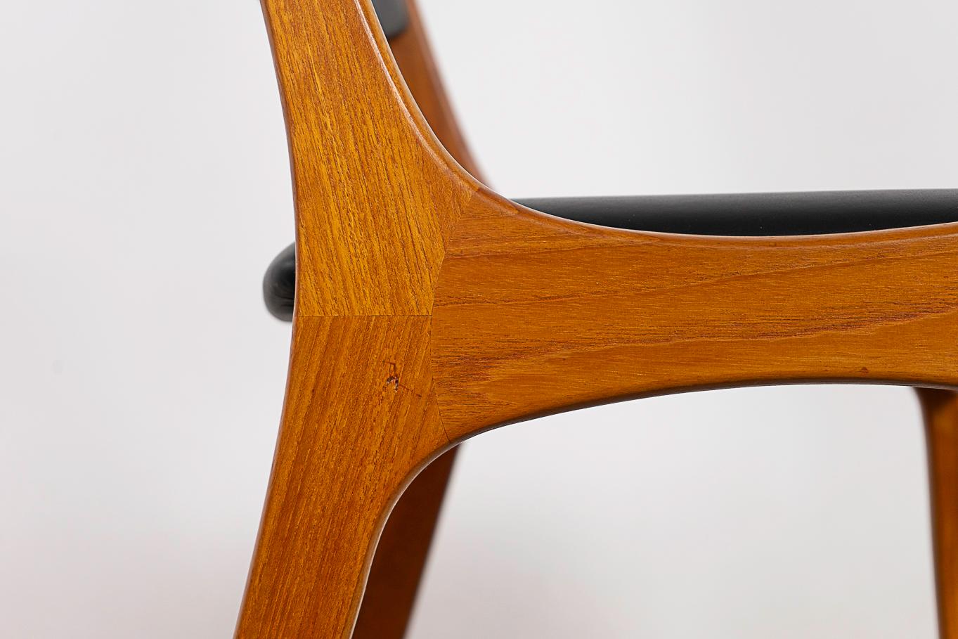 6 Teak Danish Modern Dining Chairs For Sale 3