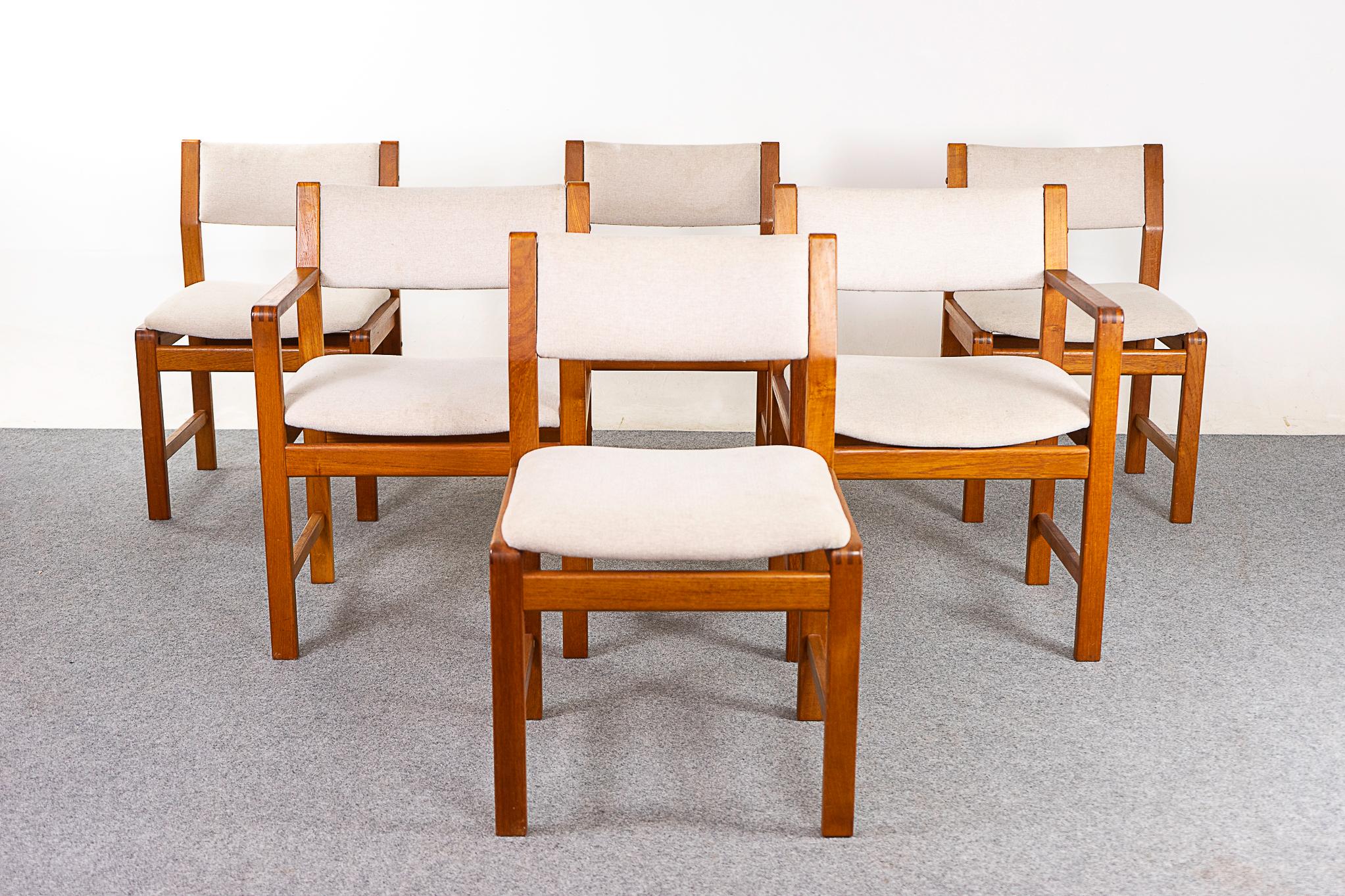 6 Teak Dining Chairs For Sale 1