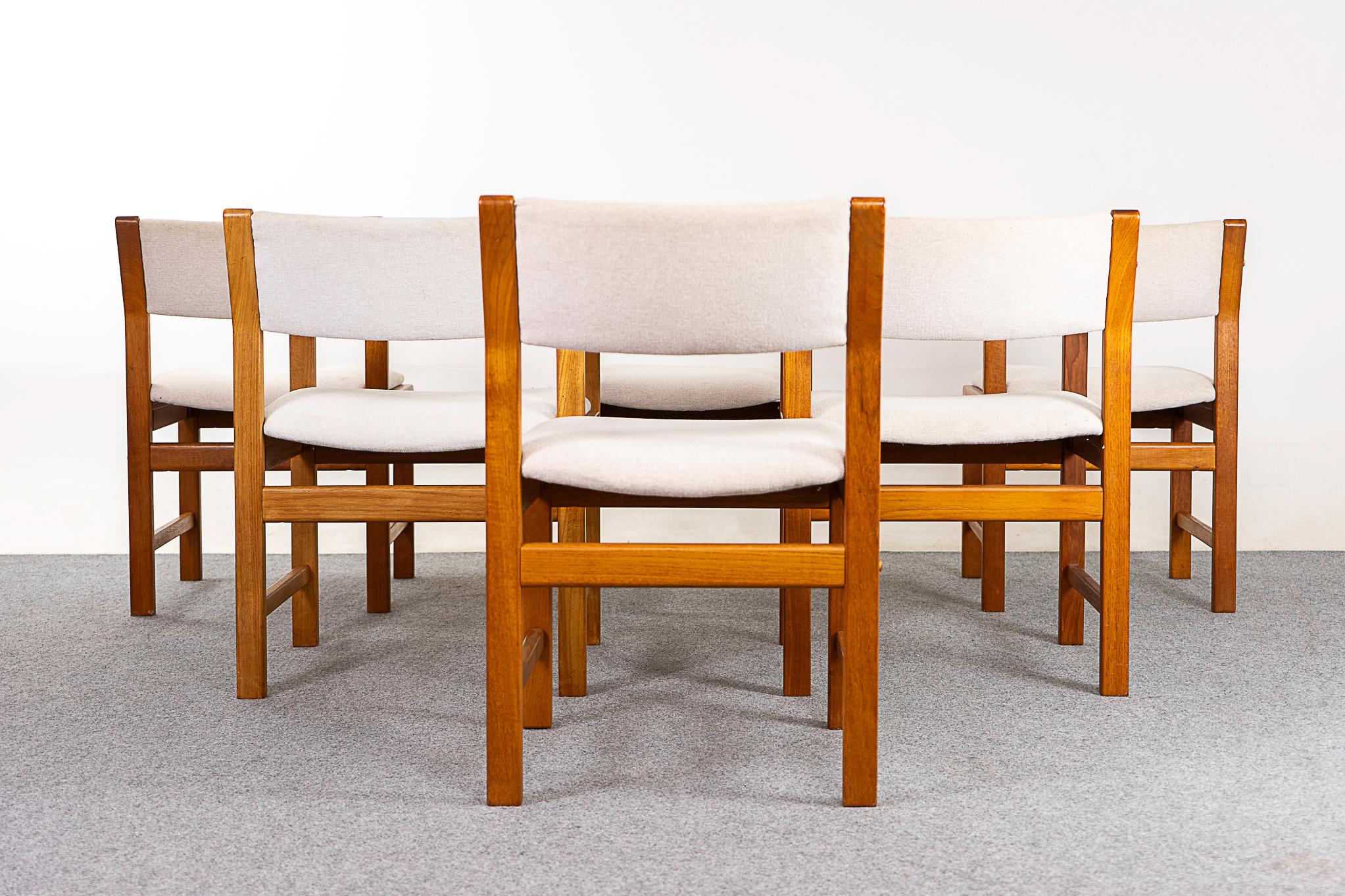 6 Teak Dining Chairs For Sale 2