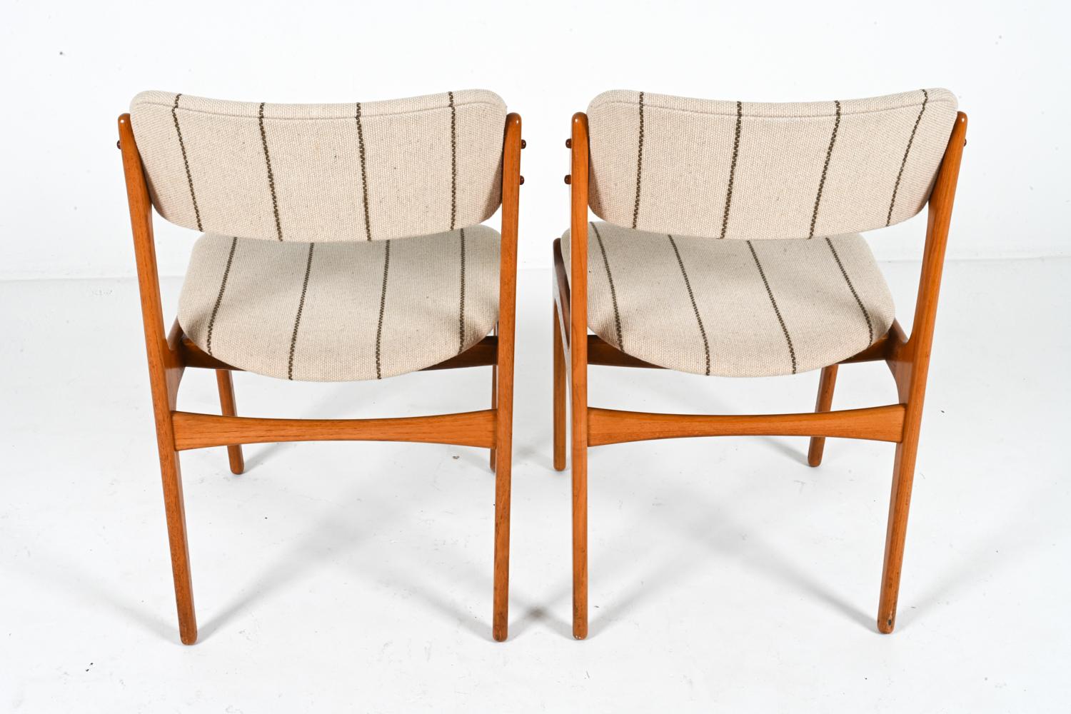(6) Teak Dining Side Chairs By Erik Buch Model #49, Circa 1950's 5
