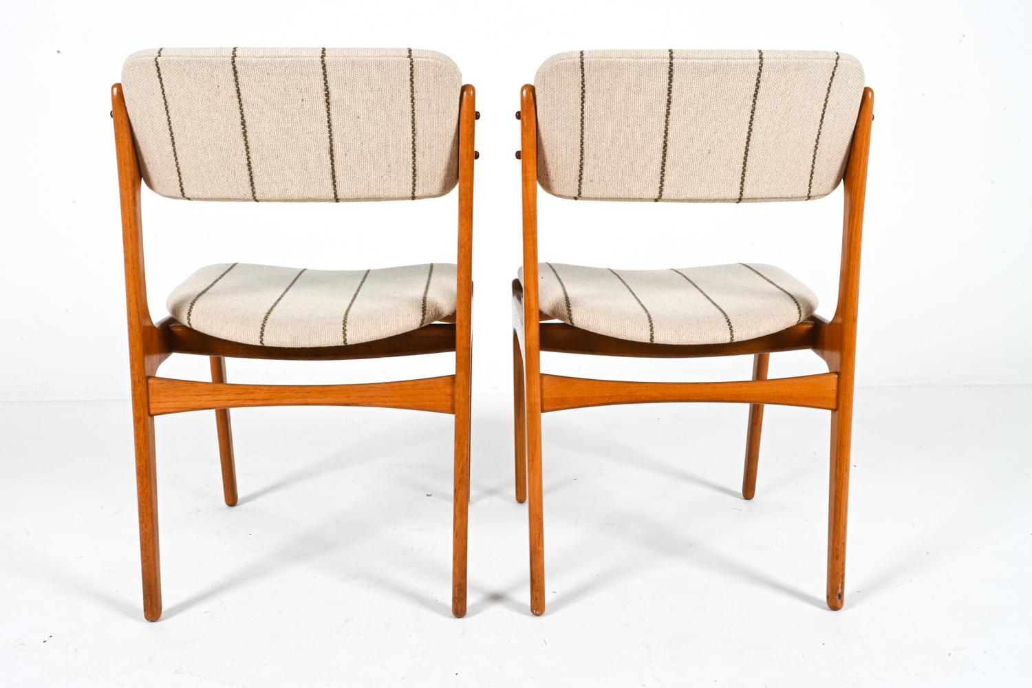 (6) Teak Dining Side Chairs By Erik Buch Model #49, Circa 1950's 6