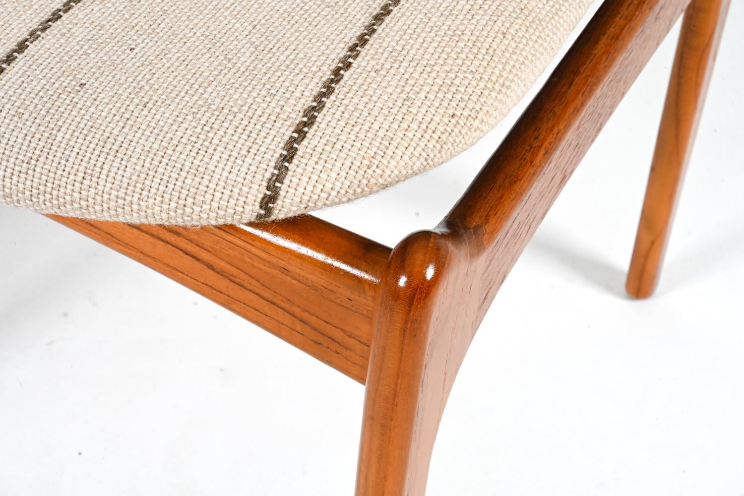 (6) Teak Dining Side Chairs By Erik Buch Model #49, Circa 1950's In Good Condition In Norwalk, CT