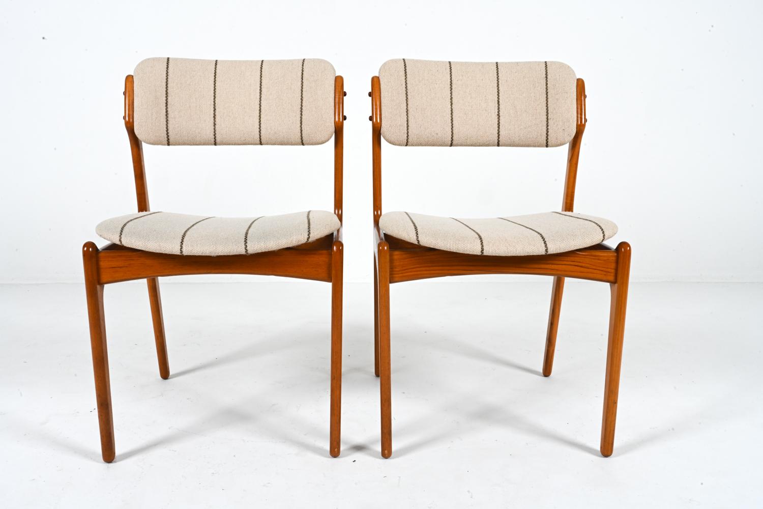 (6) Teak Dining Side Chairs By Erik Buch Model #49, Circa 1950's 1