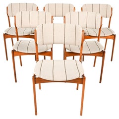 (6) Teak Dining Side Chairs By Erik Buch Model #49, Circa 1950's