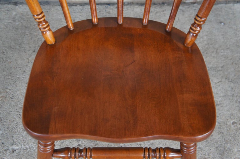 6 Tell City Hard Rock Maple Colonial Style Windsor Back Spindle Dining