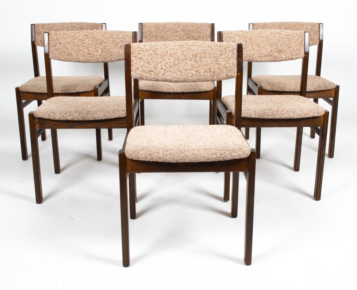 Scandinave moderne (6) Chaises de salle à manger en chêne danois du milieu du siècle Thorsø Model 6 en vente
