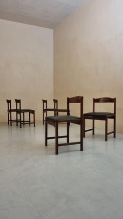6 Toscanella dining chairs designed by Sergio Camilli for Poltronova, 1963.