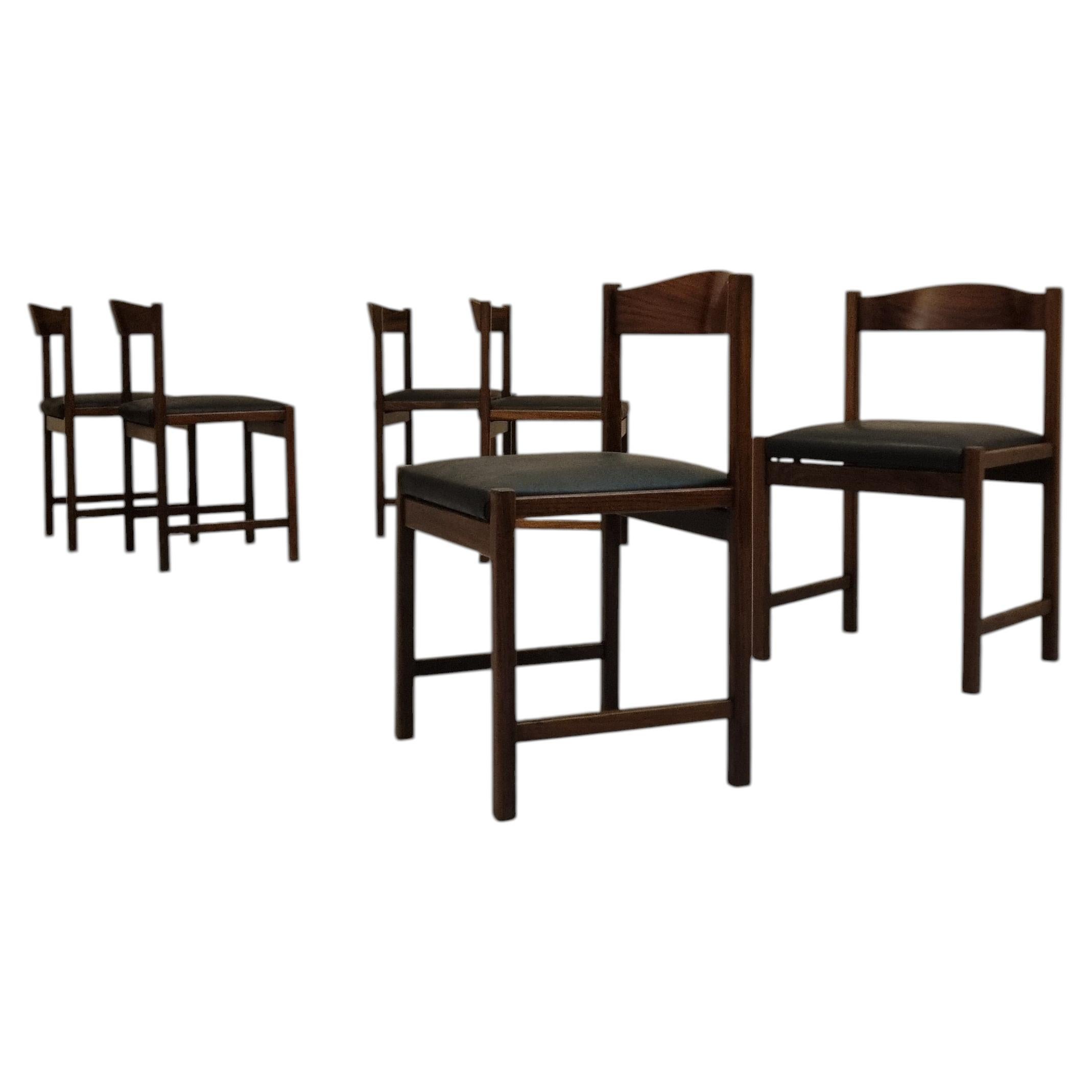 6 Toscanella dining chairs designed by Sergio Camilli for Poltronova, 1963. For Sale