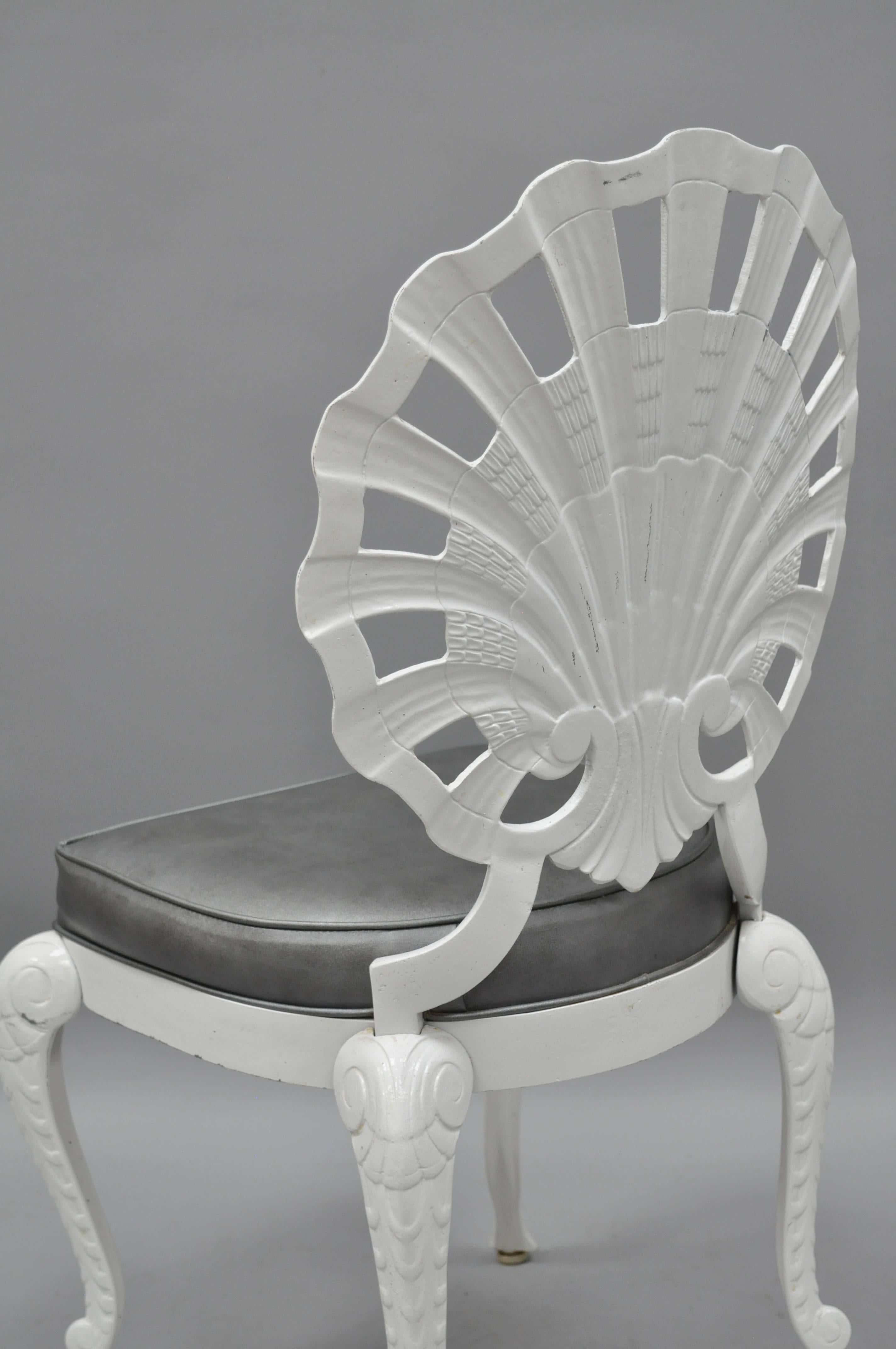 Six Tropitone Fan Shell Back Grotto Chairs Patio Sunroom Cast Aluminium Set 1