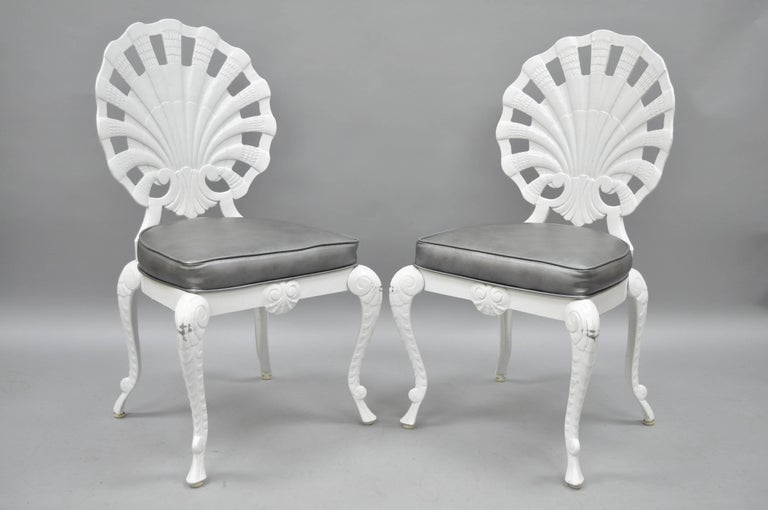 Six Tropitone Fan Shell Back Grotto Chairs Patio Sunroom Cast Aluminium Set