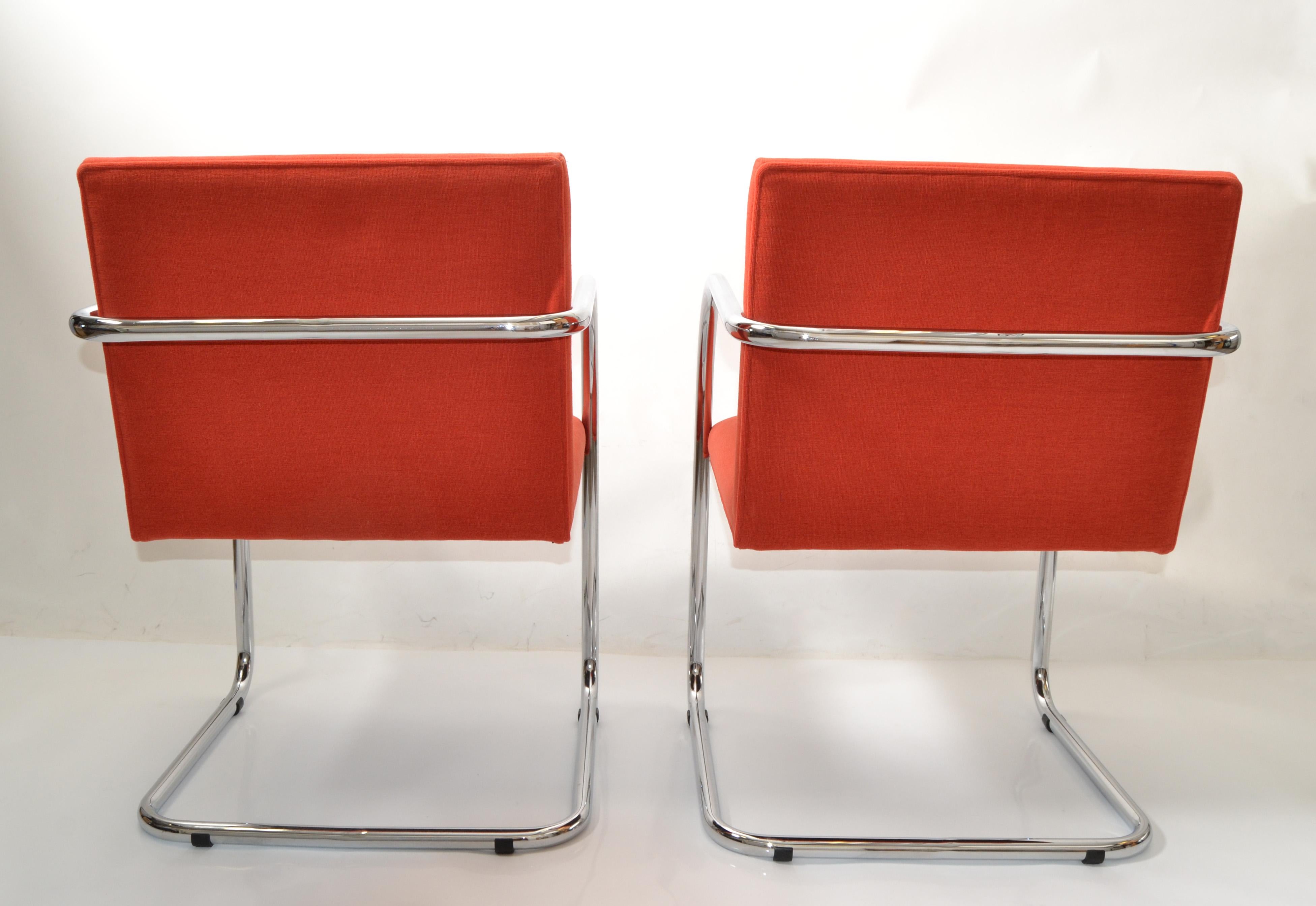 Ludwig Mies van der Rohe Brno-Sessel mit 6 röhrenförmigen Beschlägen von Gordon International, 1979 im Angebot 4