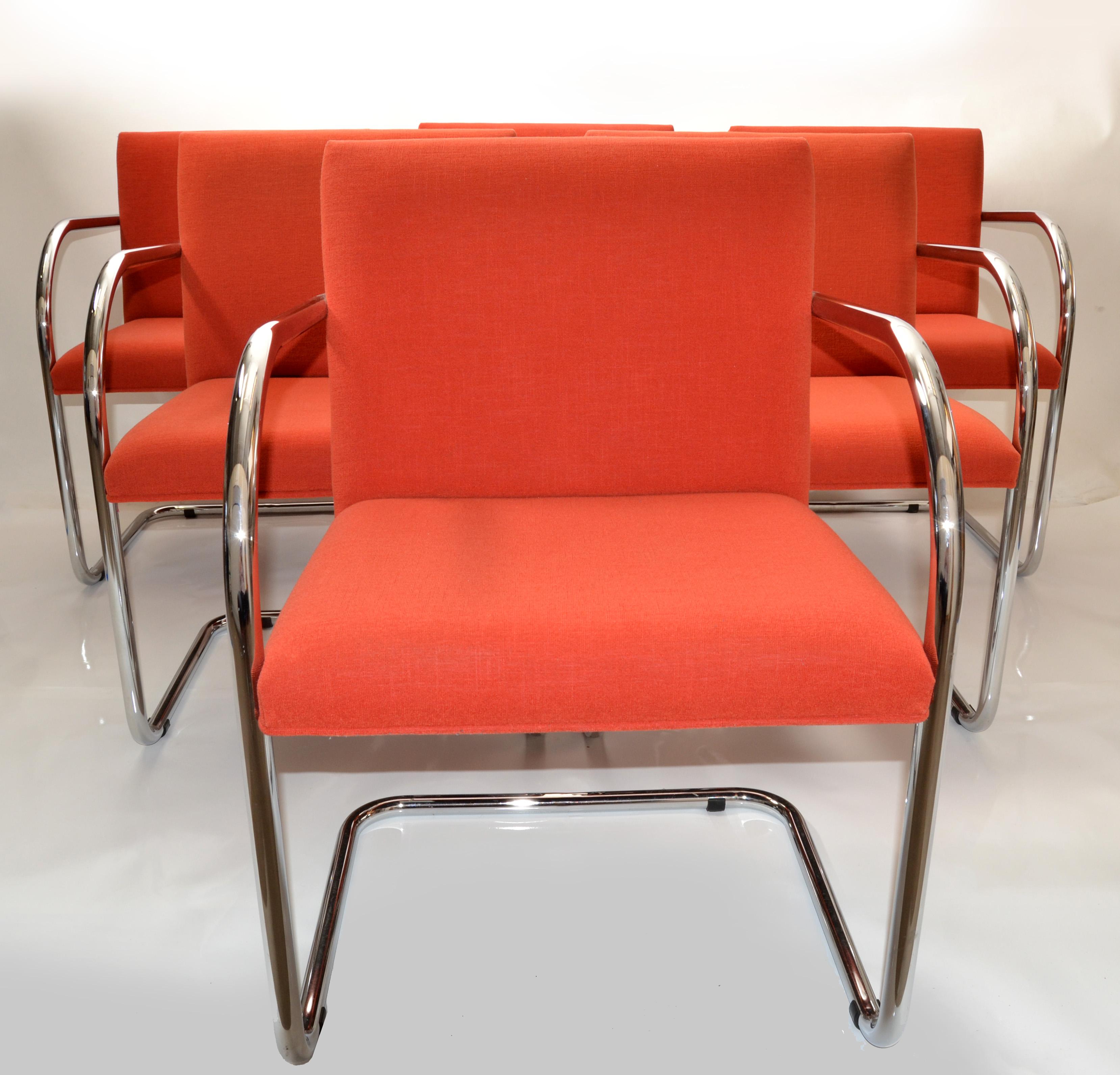 6 fauteuils tubulaires Ludwig Mies van der Rohe Brno de Gordon International, 1979 en vente 7