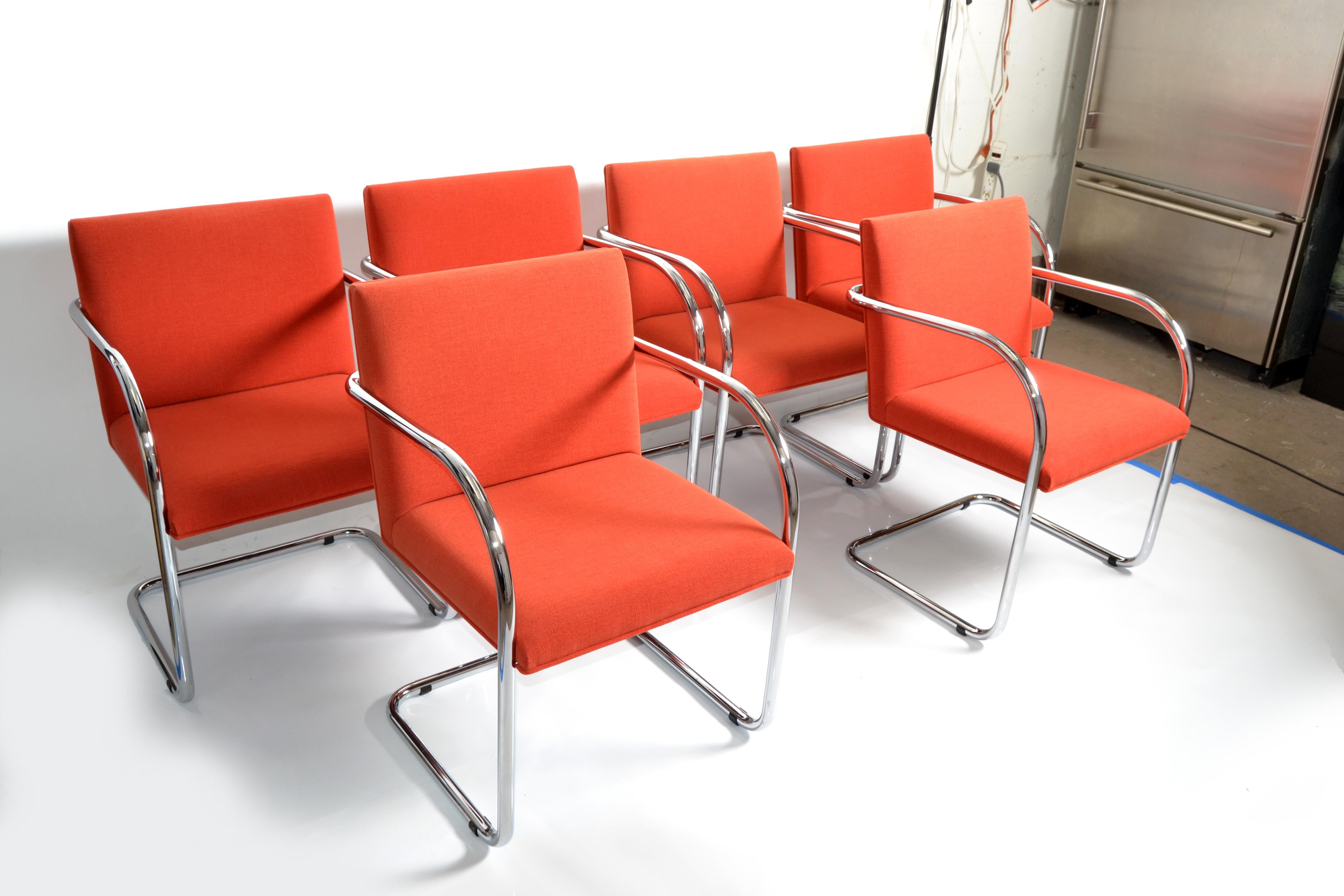 6 fauteuils tubulaires Ludwig Mies van der Rohe Brno de Gordon International, 1979 en vente 8