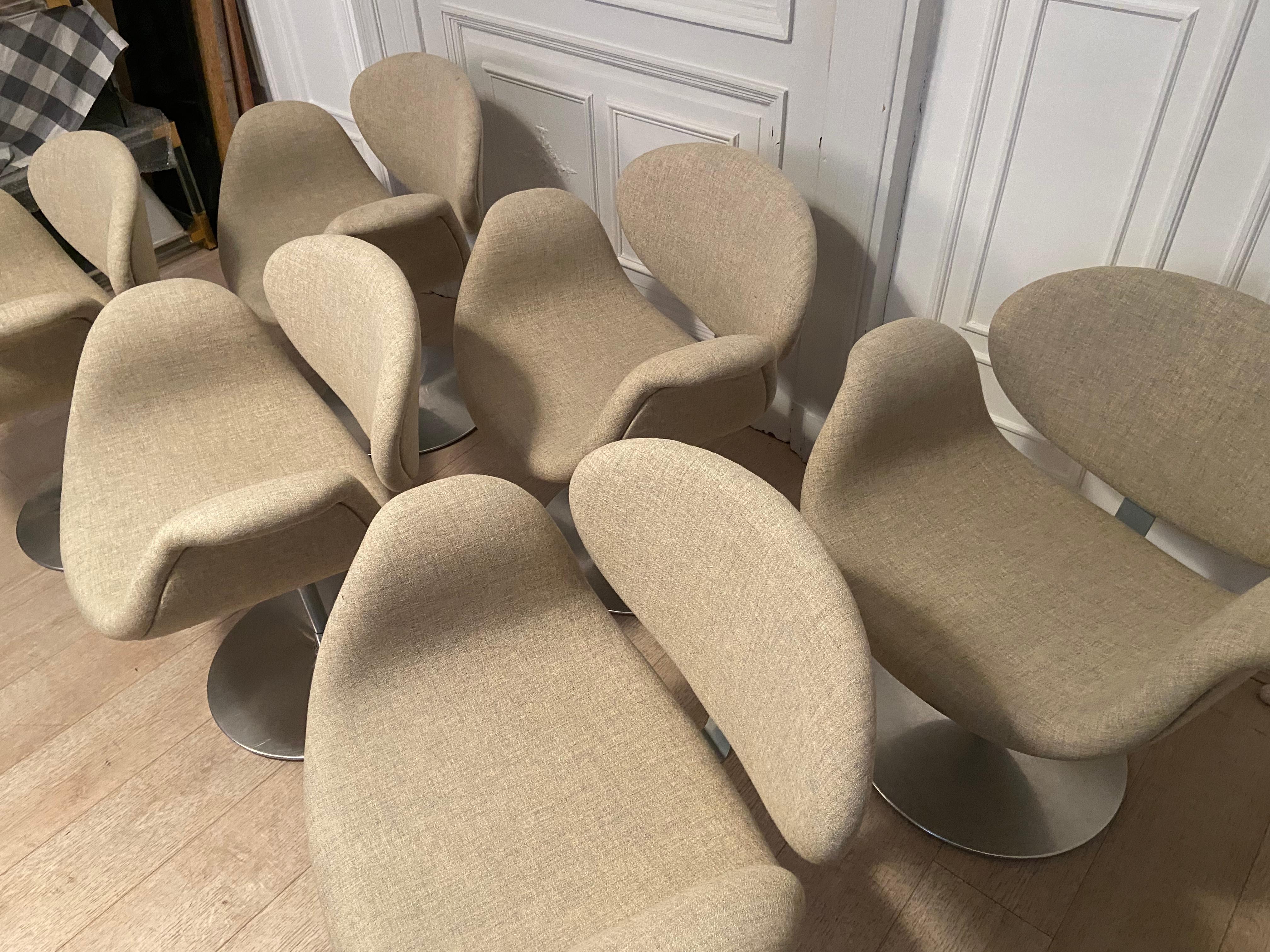 6 Tulip chairs, Pierre Paulin, Artifort In Good Condition In Brussels , BE