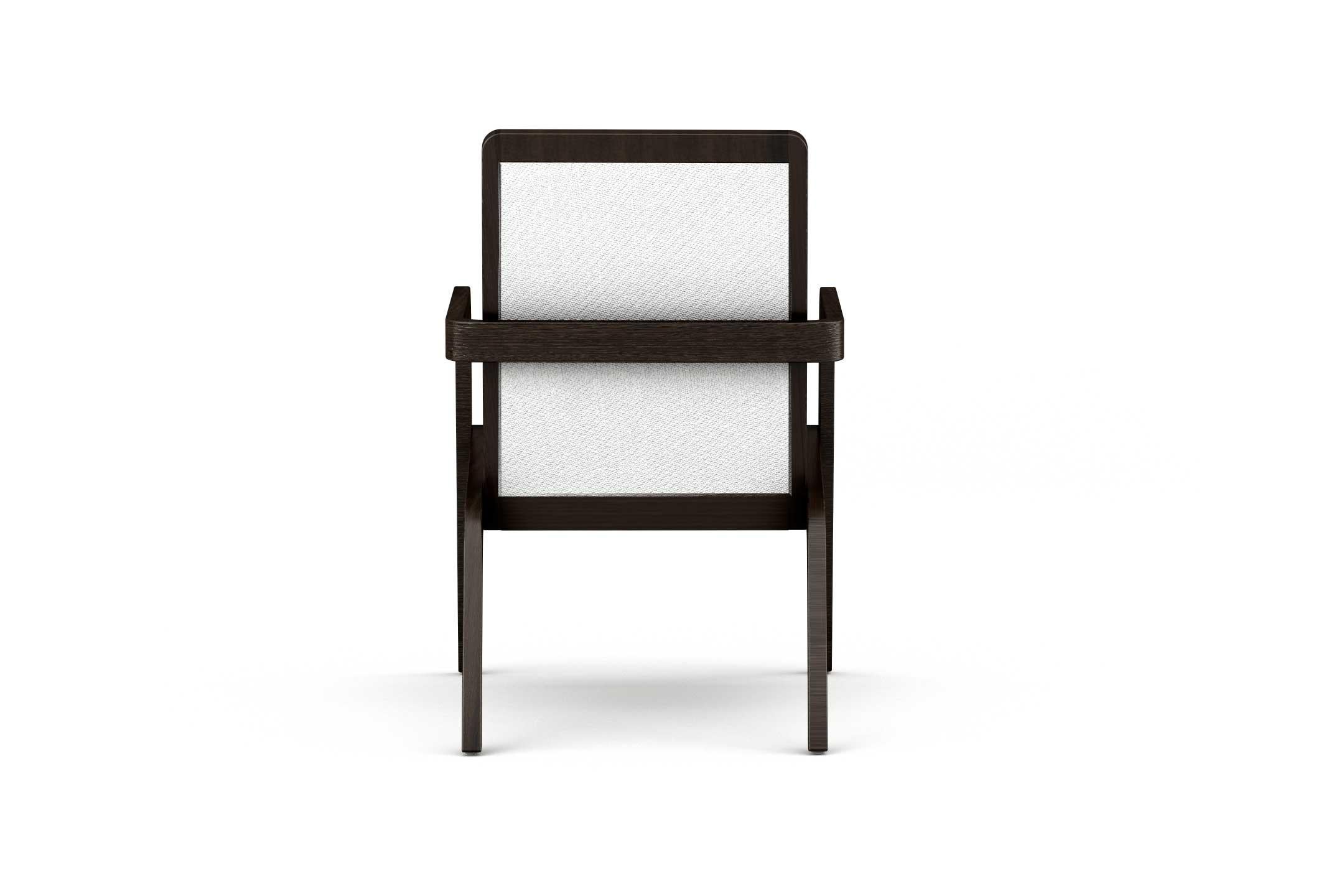 Stained 6 Umbra Armchairs - Modern Handcrafted Black Armchair with Upholstered Seat For Sale
