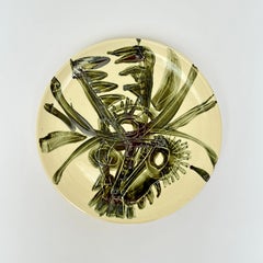 6 Unique Hand Painted Dinner Plates, Marc Piano, Vallauris c. 1990