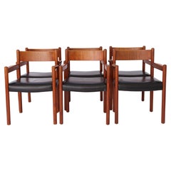 6 Vintage Armchairs, 1960s, Danish, Teak