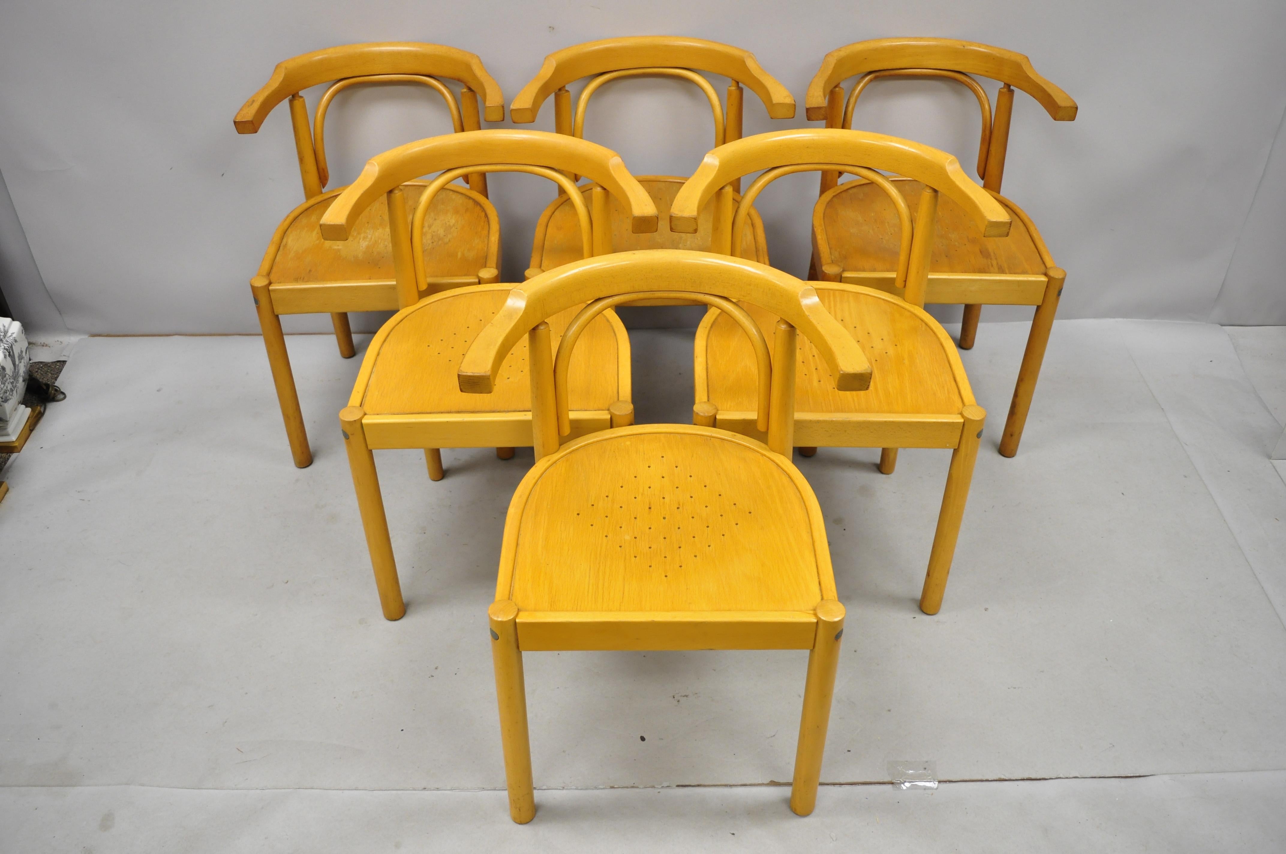6 Vintage Bentwood Thonet Style Parlor Dining Cafe Bistro Chairs 3