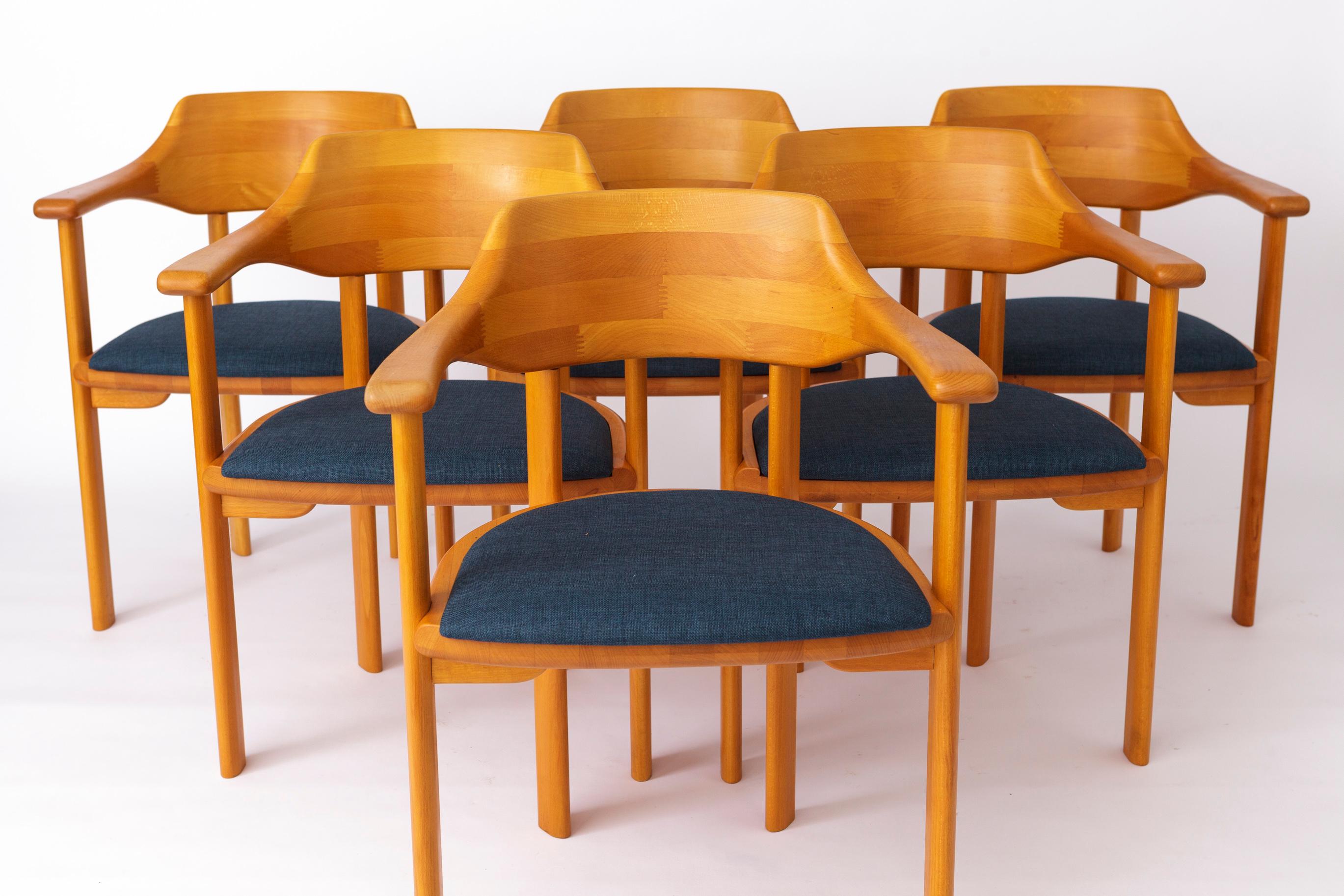 6 Vintage Chairs 1960s, Ansager Møbler, Danish For Sale 4