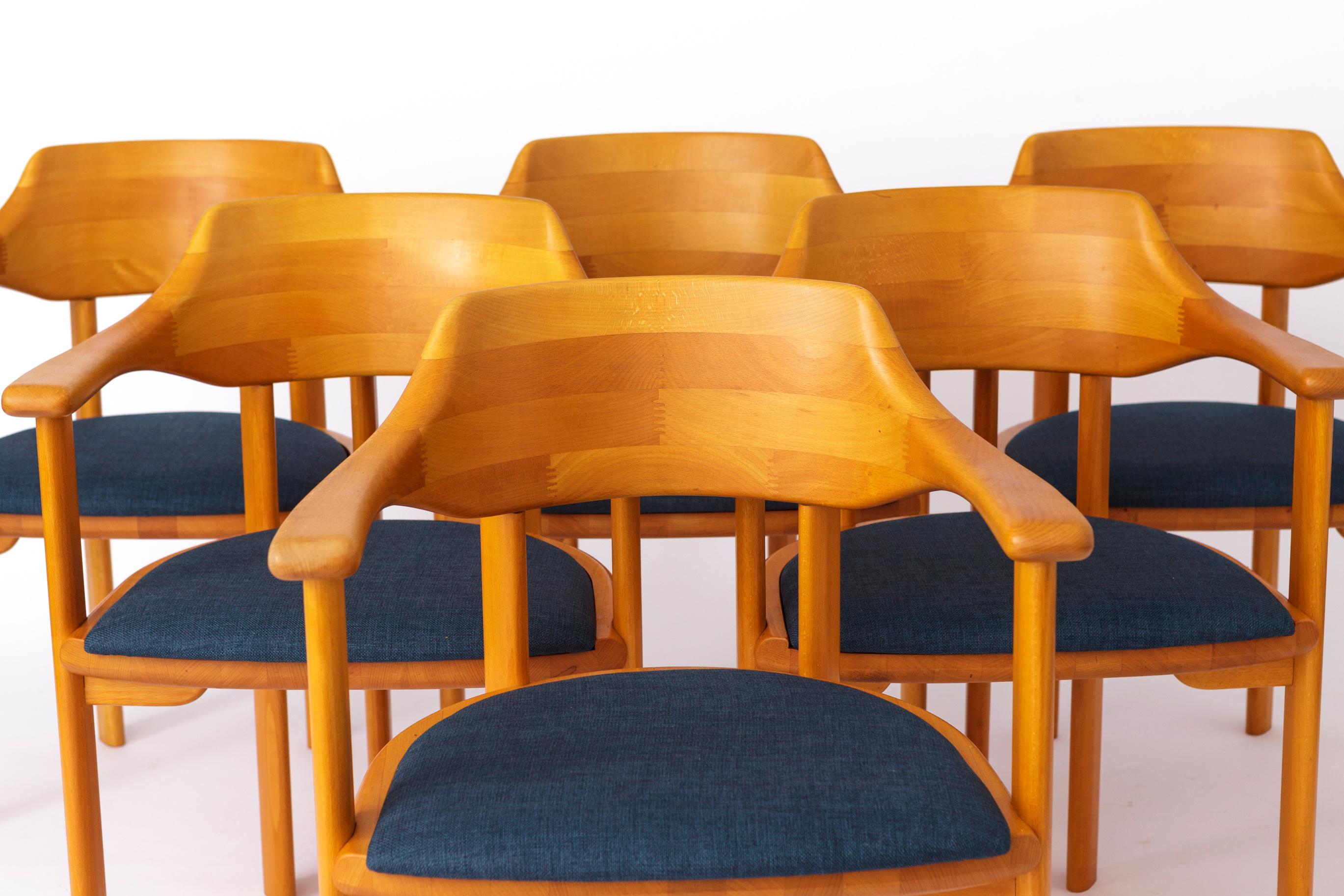 6 Vintage Chairs 1960s, Ansager Møbler, Danish For Sale 5
