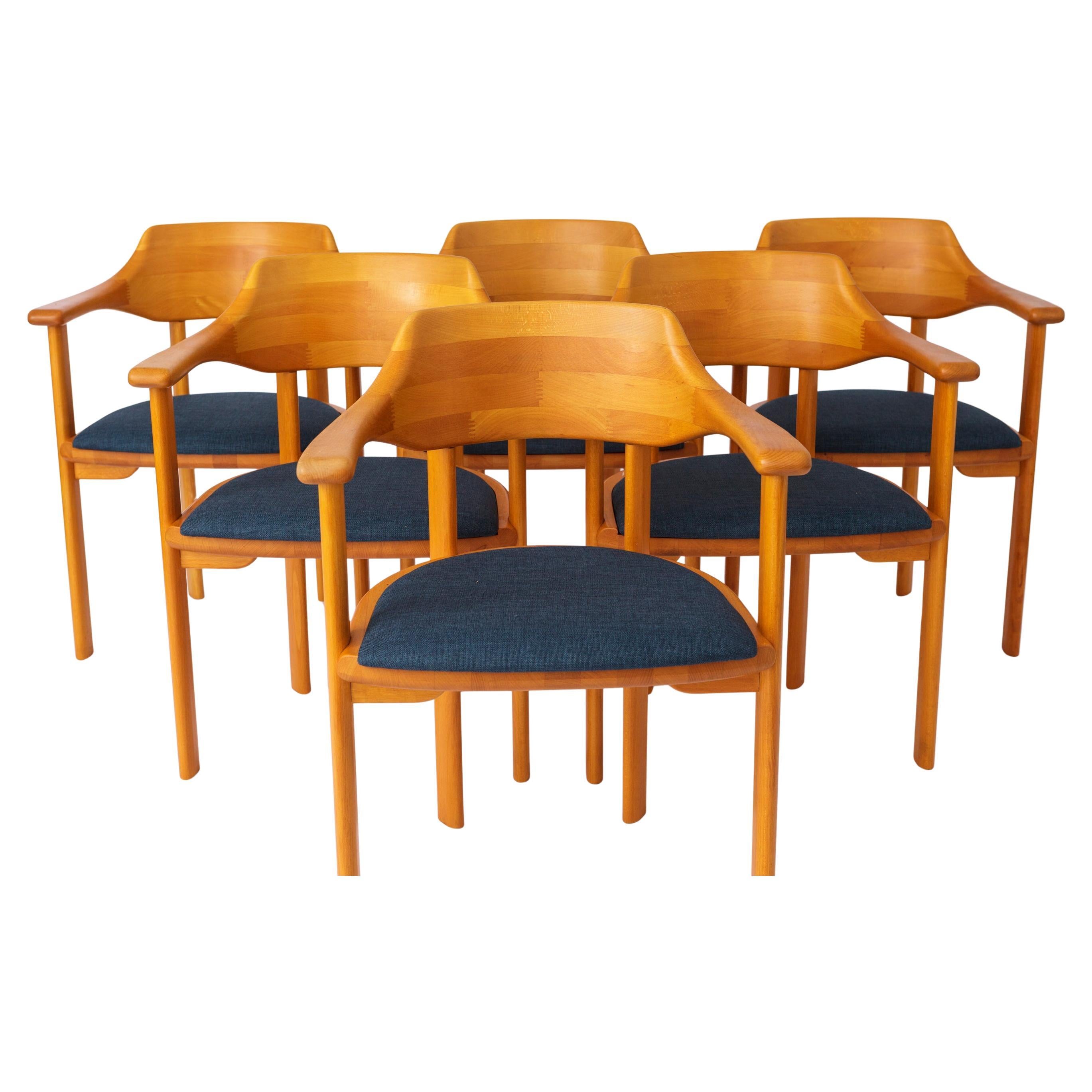 6 Vintage Chairs 1960s, Ansager Møbler, Danish