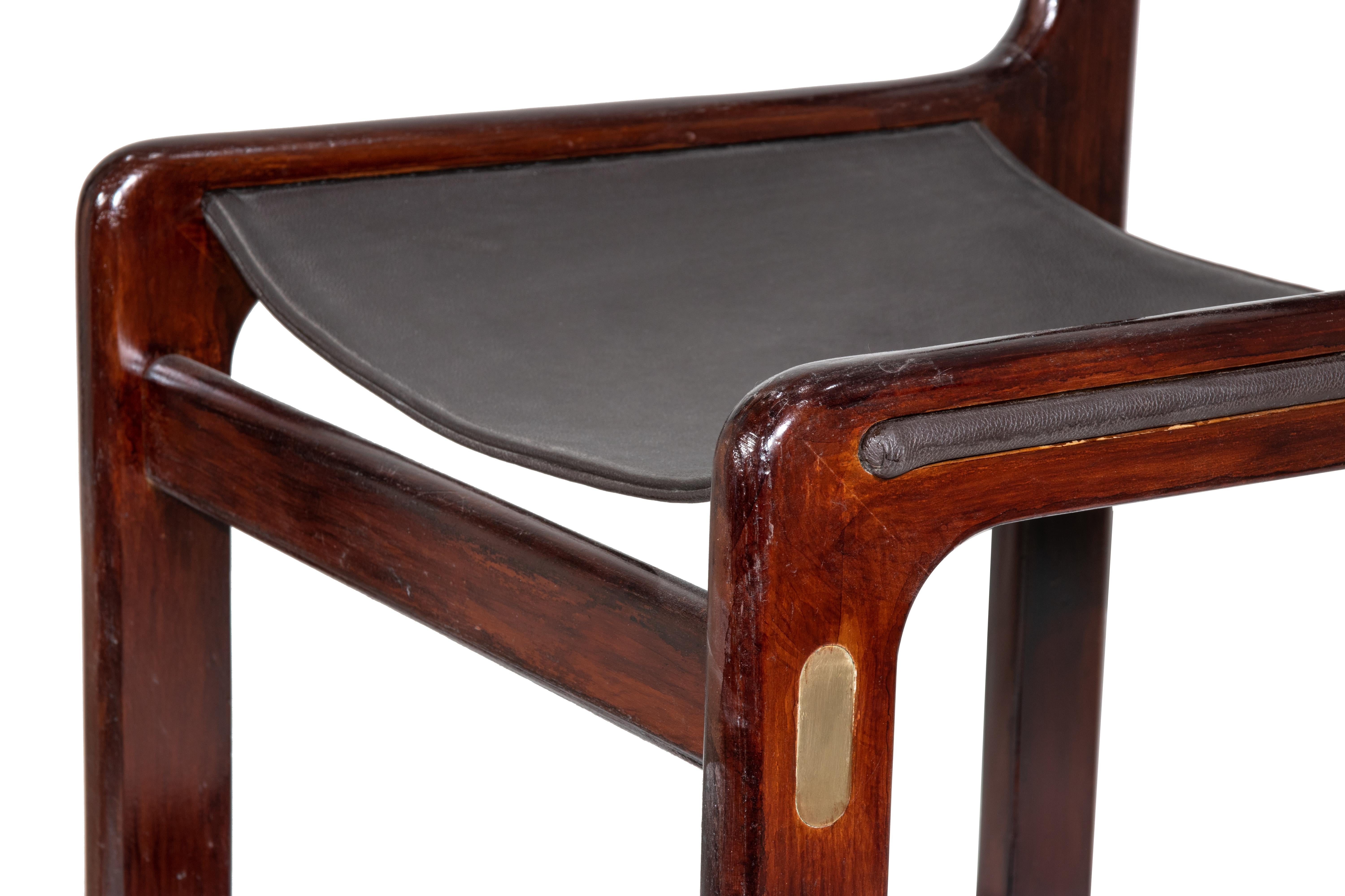 6 Vintage-Stühle im nautischen Stil von Gallotti & Radice, 1960er Jahre (Messing) im Angebot