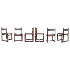 6 sedie vintage "stile nautico" di Gallotti & Radice, anni '60