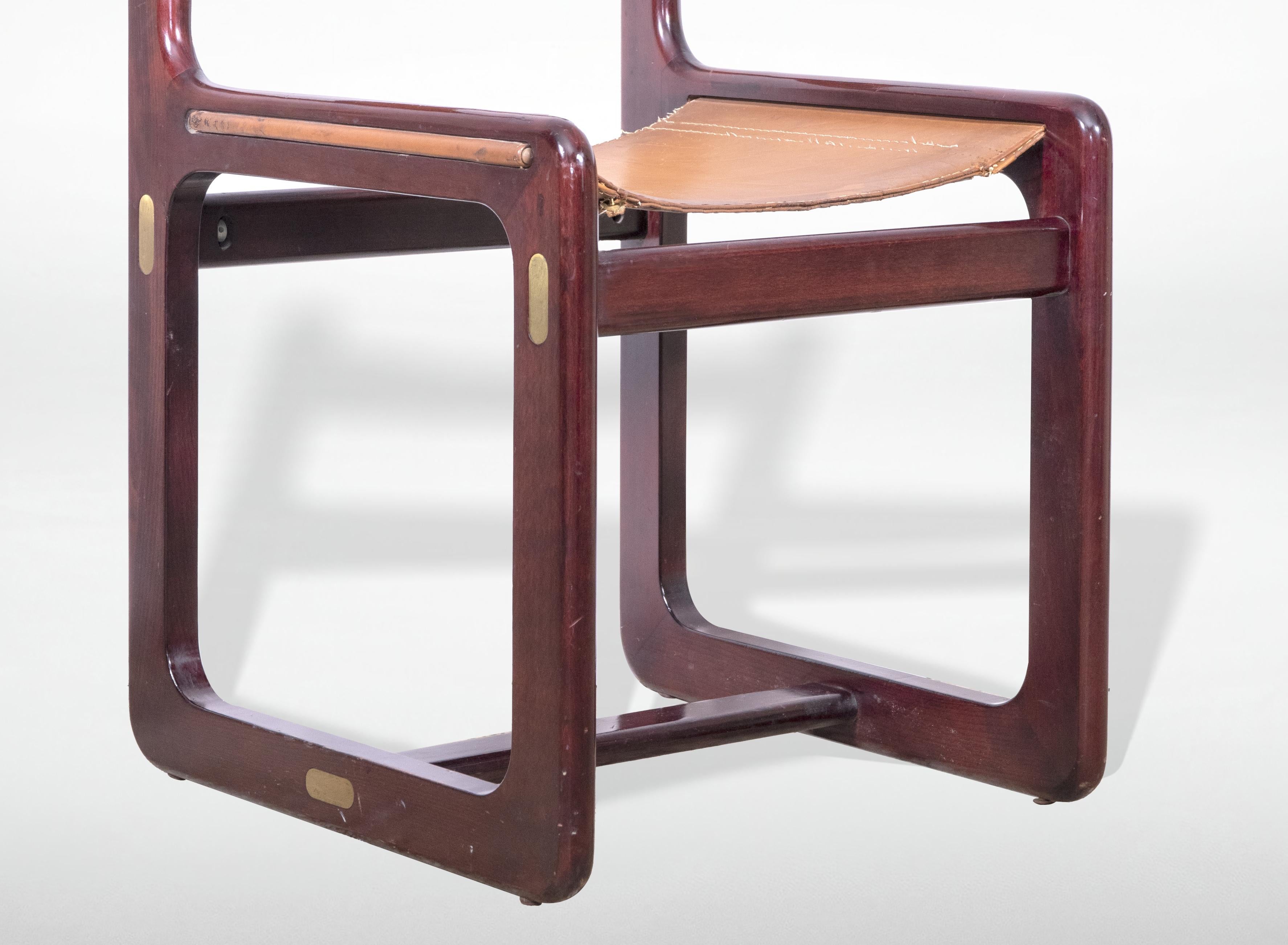 6 chaises vintage « de style nautique » de Gigi Radice, Italie, années 1960 Bon état - En vente à Roma, IT