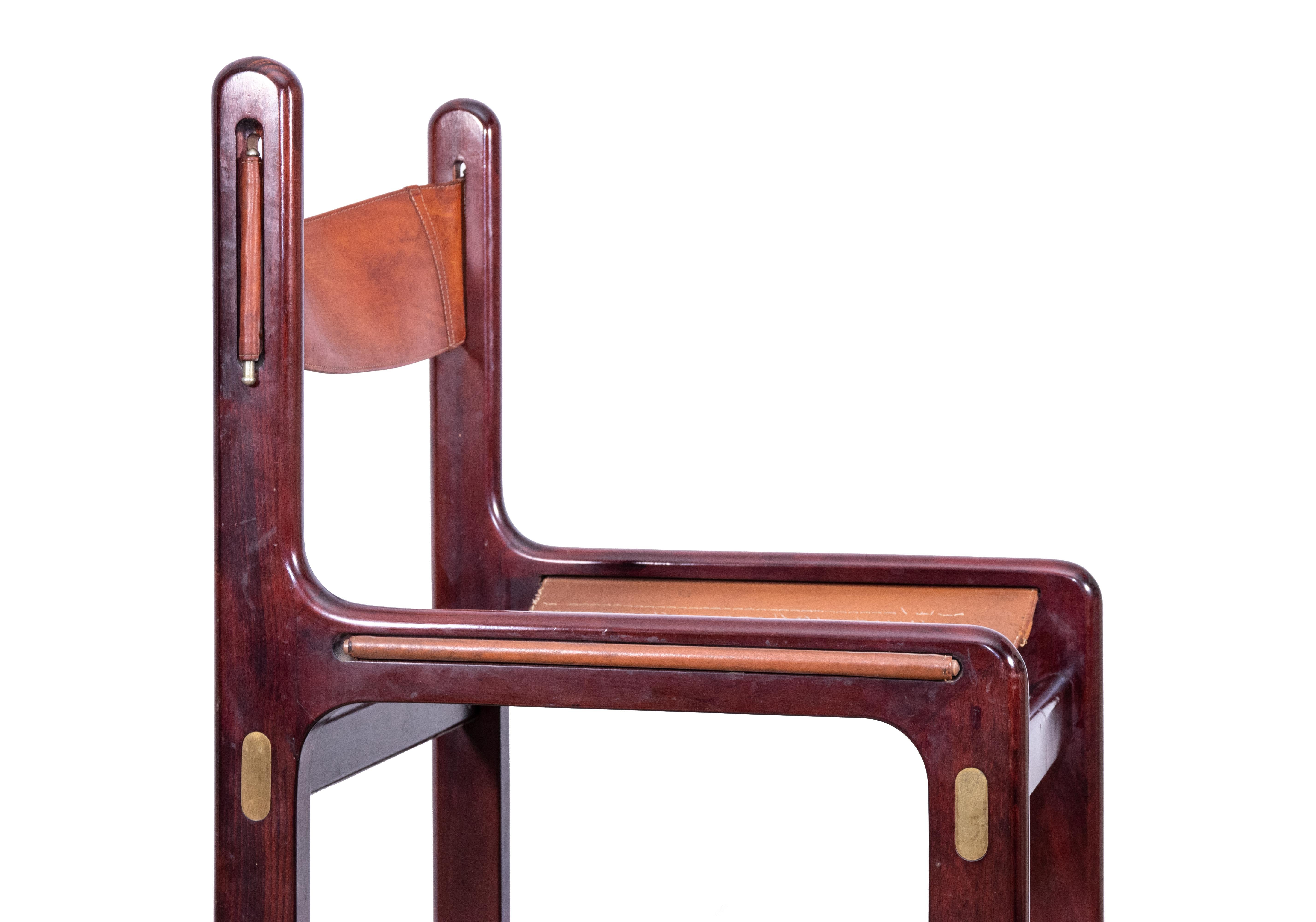 6 Vintage-Stühle im nautischen Stil „Nautical Style“ von Gigi Radice, Italien, 1960er Jahre (Messing) im Angebot