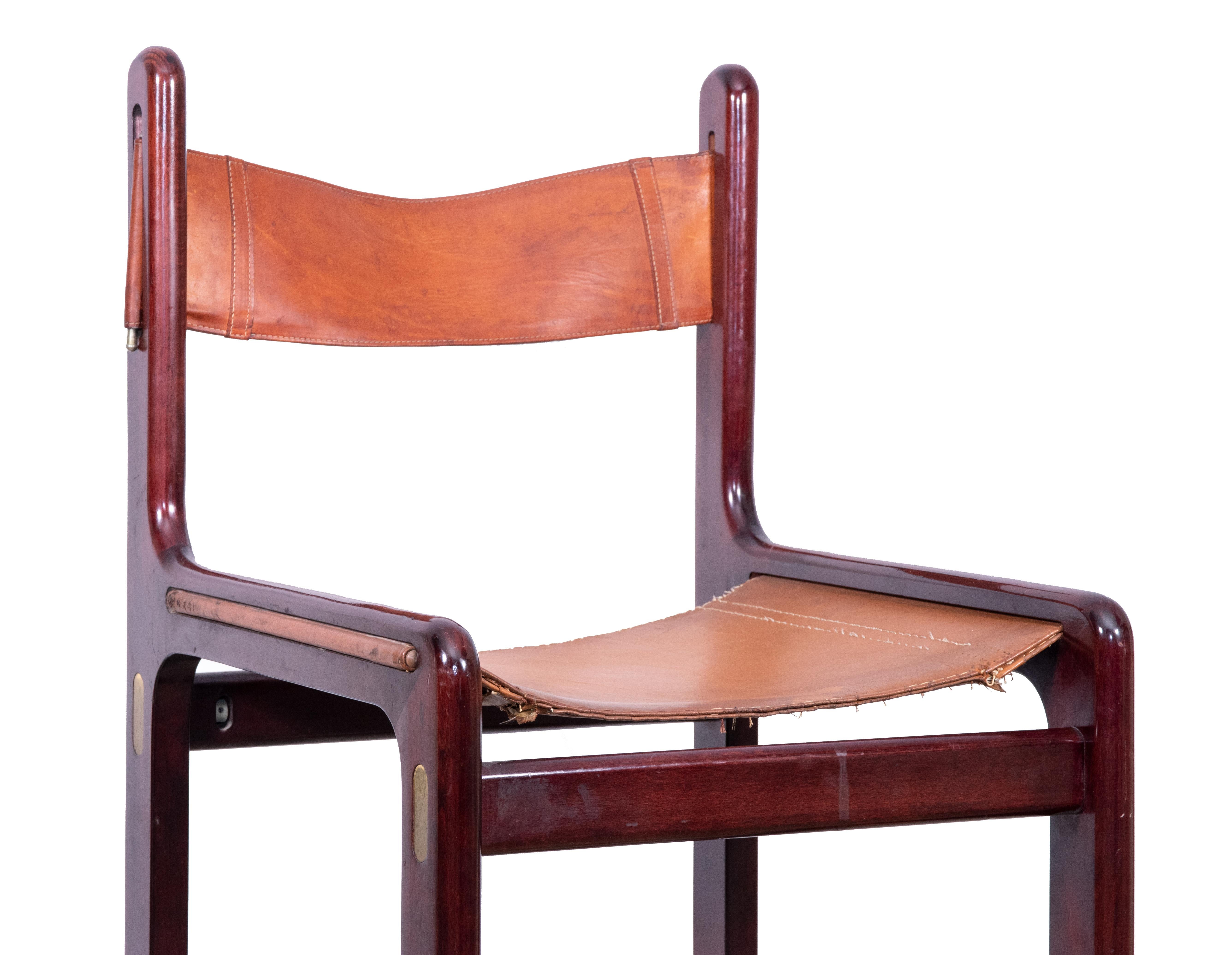 6 chaises vintage « de style nautique » de Gigi Radice, Italie, années 1960 en vente 1