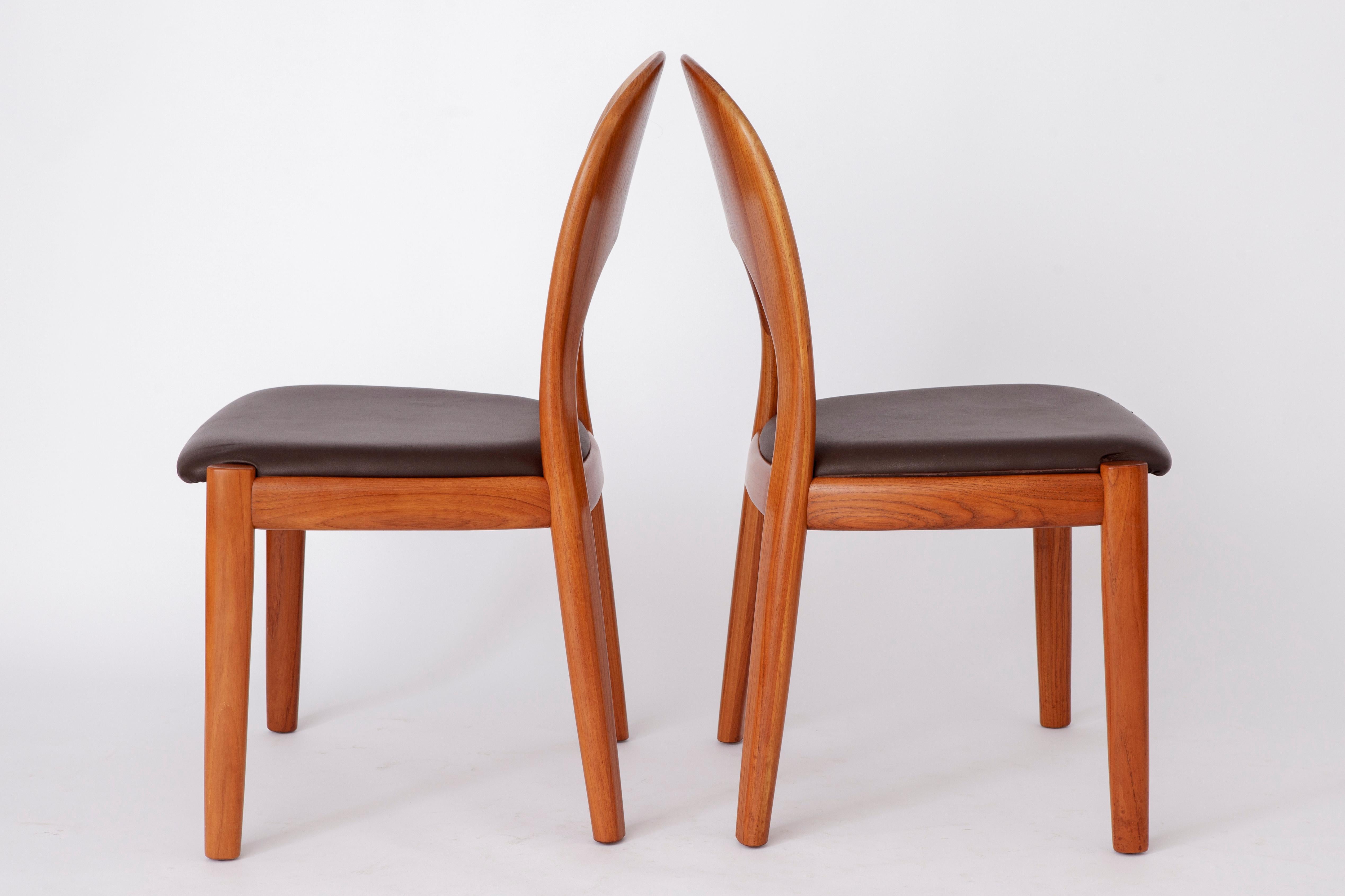 6 Sillas Vintage Niels Koefoed Años 70 Teca Danesa en Bueno Estado en Hannover, DE