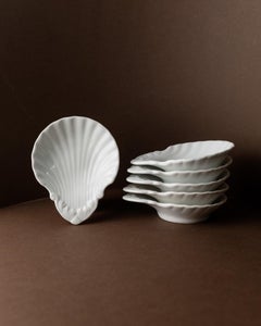 6 Vintage Del Vivo Ceramic Shell Bowls - Snacks, Salad, Appetizers - 1970s Italy