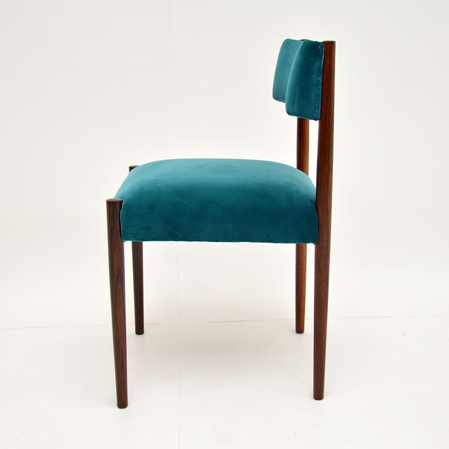 Velvet 6 Vintage Dining Chairs by Robert Heritage for Archie Shine