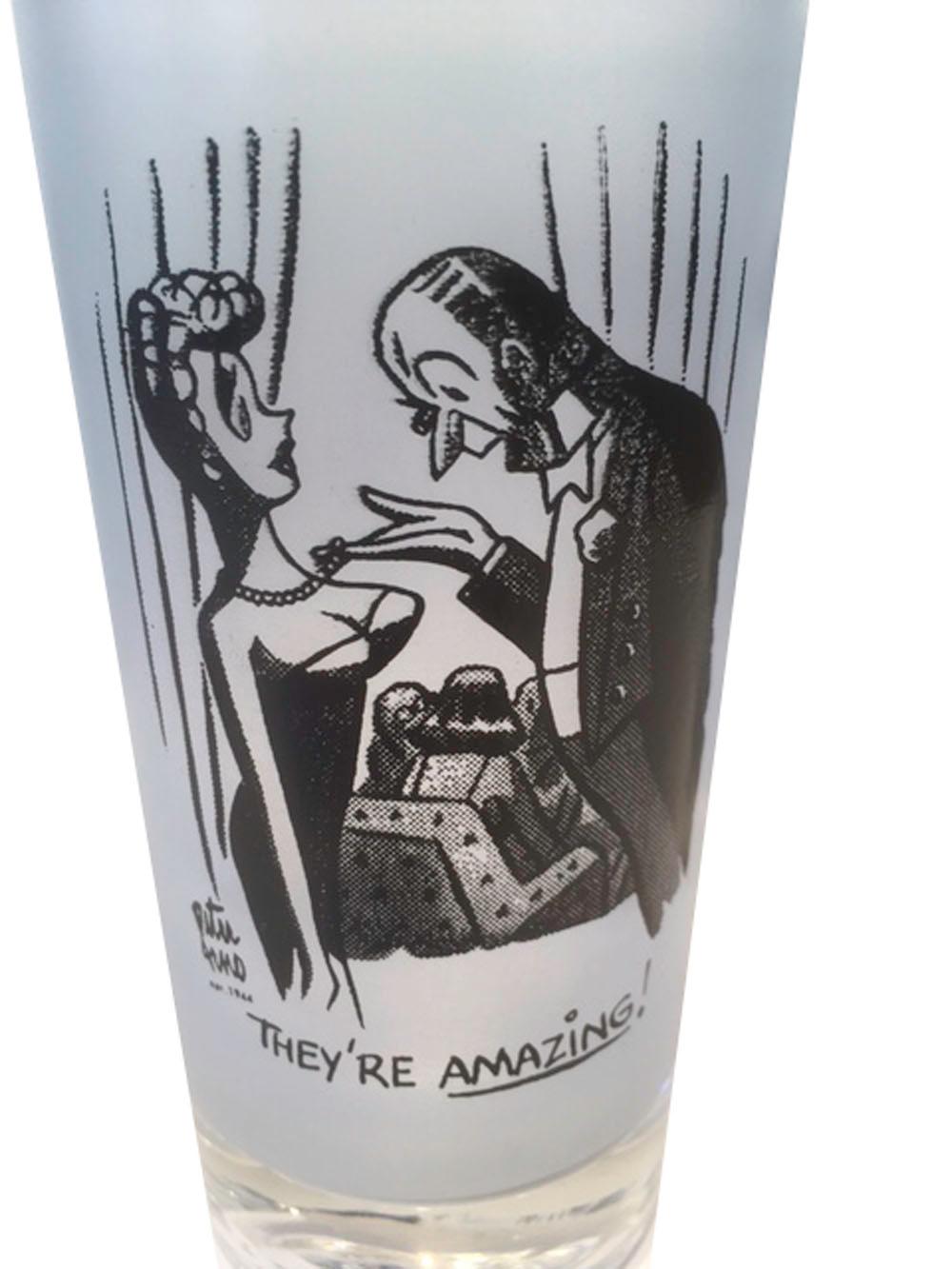 vintage cartoon drinking glasses