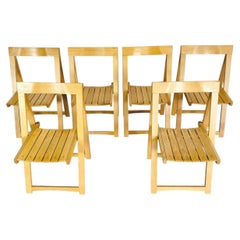 6 Vintage Italian Trieste folding chairs by Aldo Jacober Alberto Bazzani