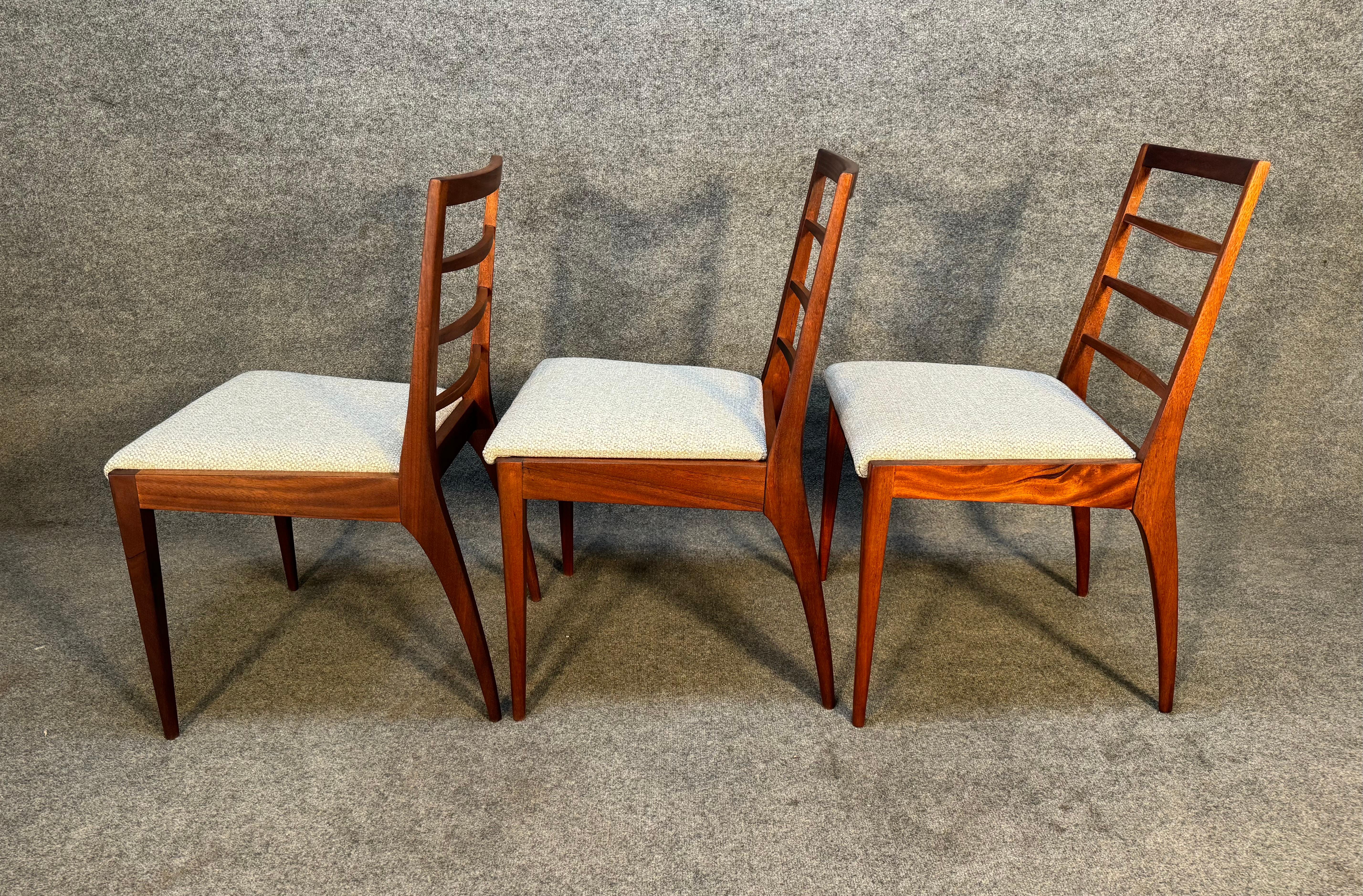 Mid-Century Modern 6 chaises de salle à manger vintage en acajou mi-siècle moderne par McIntosh en vente