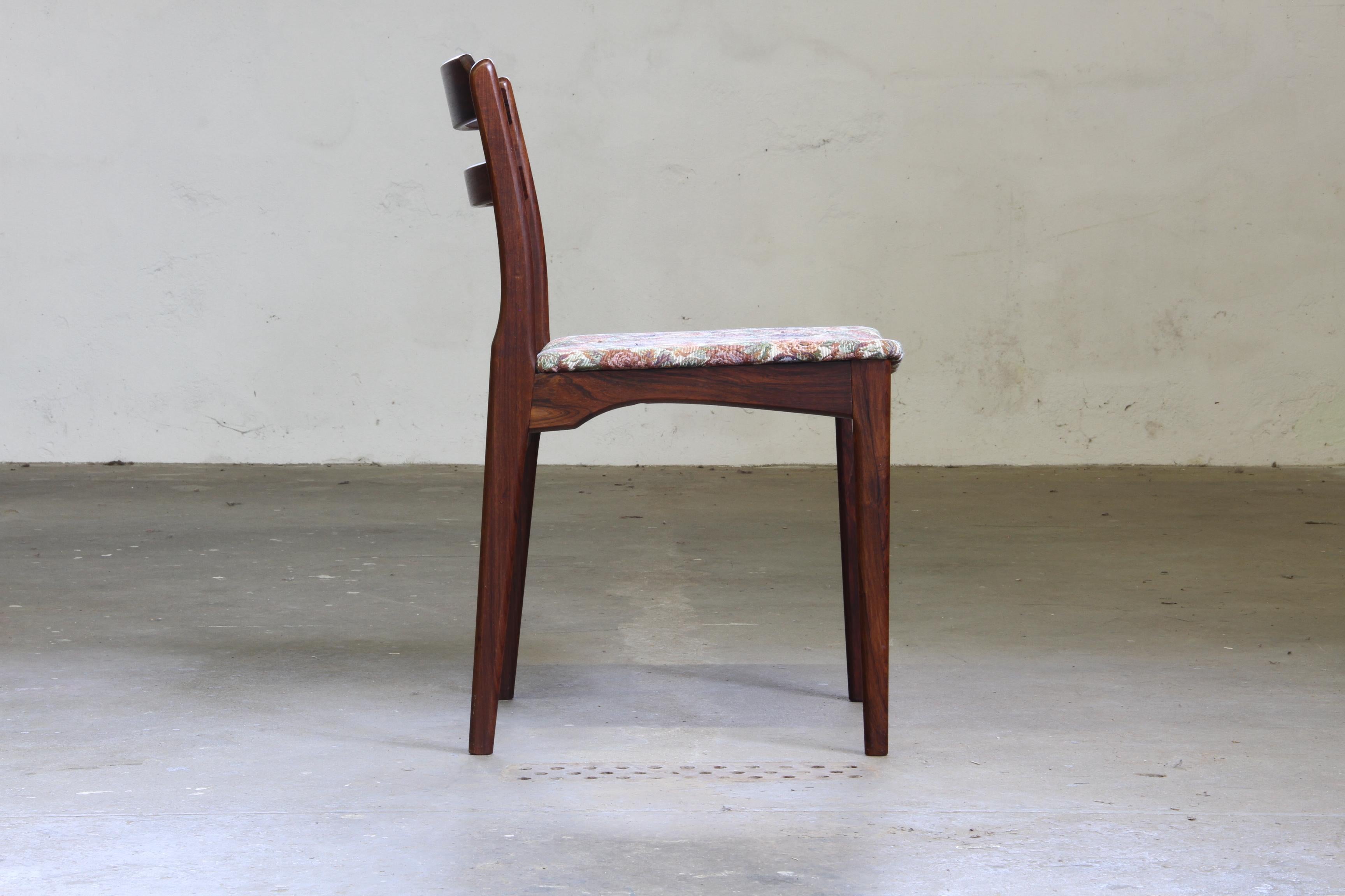 6 Vintage Palisander Esszimmerstühle, Dänemark, Thorsø Stole og Møbelfabrik im Angebot 3