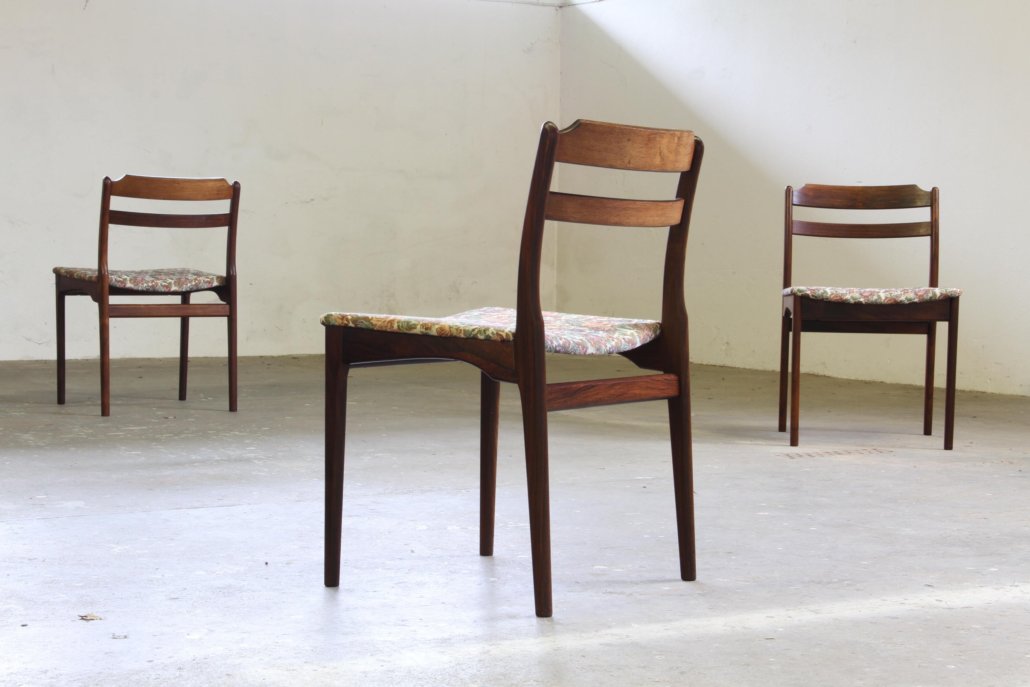 6 Vintage Palisander Esszimmerstühle, Dänemark, Thorsø Stole og Møbelfabrik im Angebot 4