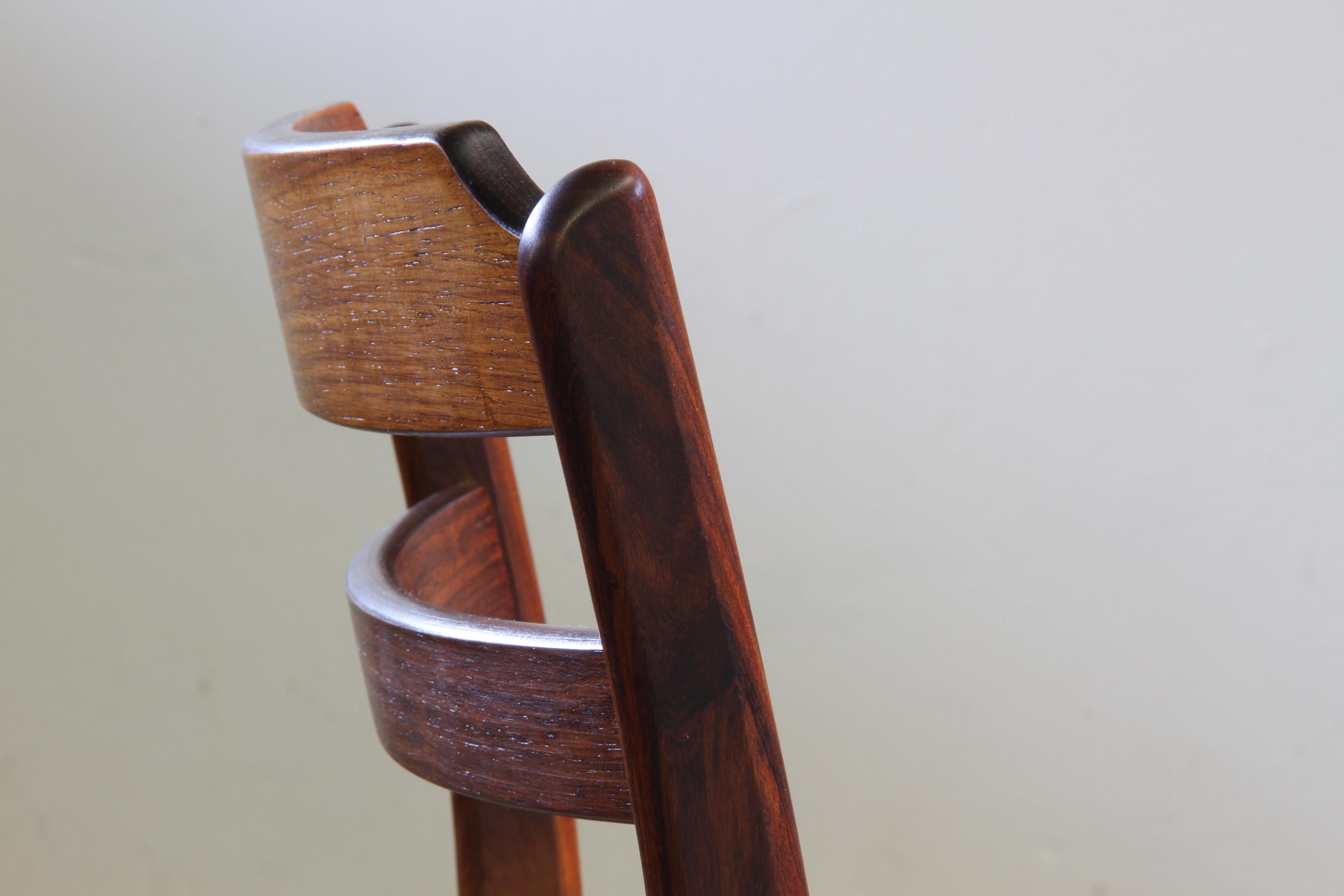 6 Vintage Palisander Esszimmerstühle, Dänemark, Thorsø Stole og Møbelfabrik im Angebot 6
